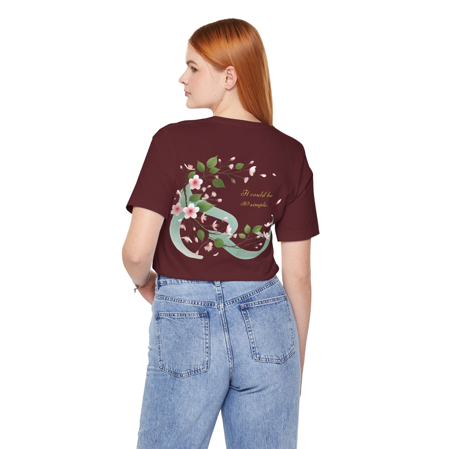 Unisex T-Shirt mit Kirschblüten-Design – Nachhaltig & Elegant