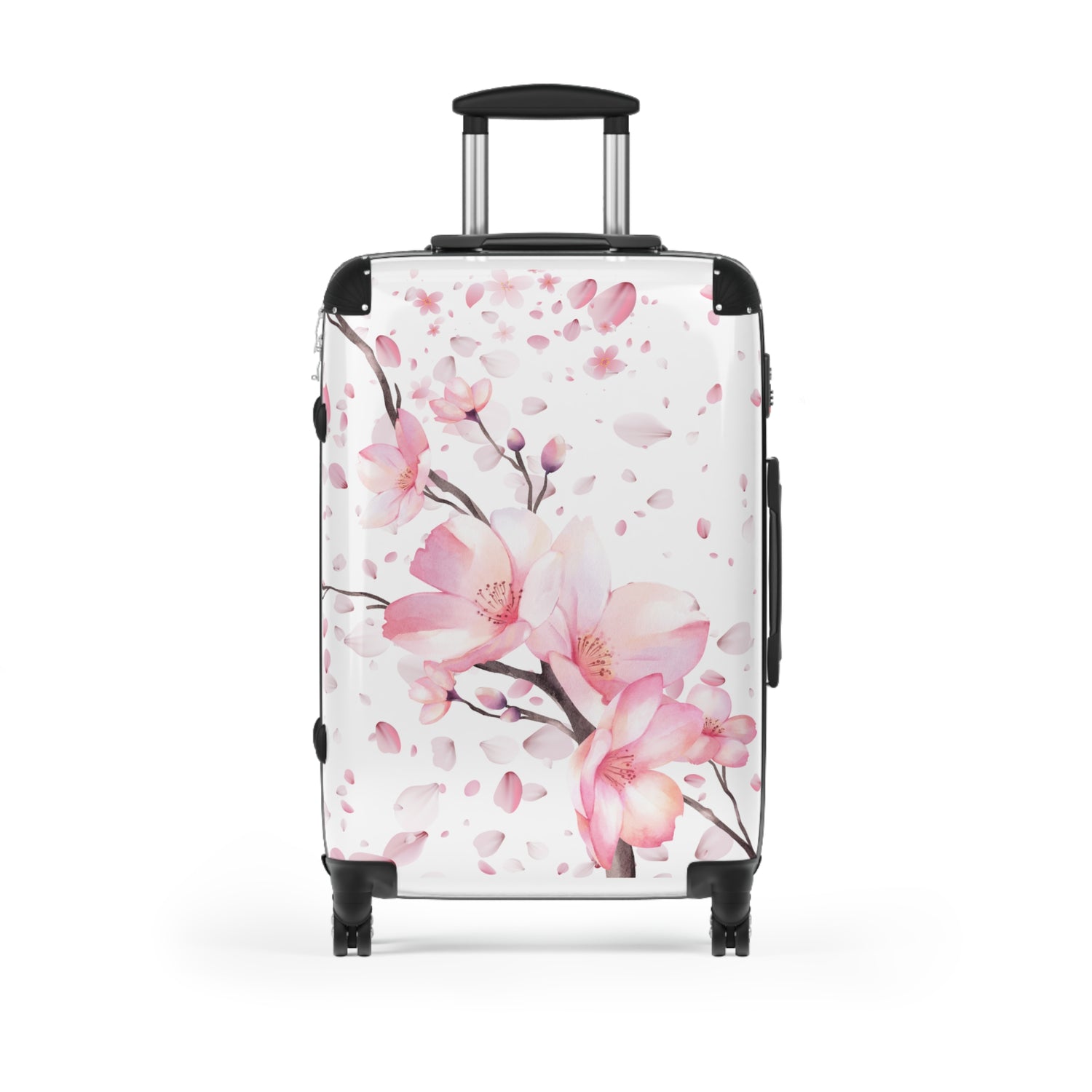 Eleganter Reise-Koffer – 360° Rollen, Blüten-Design, Robust