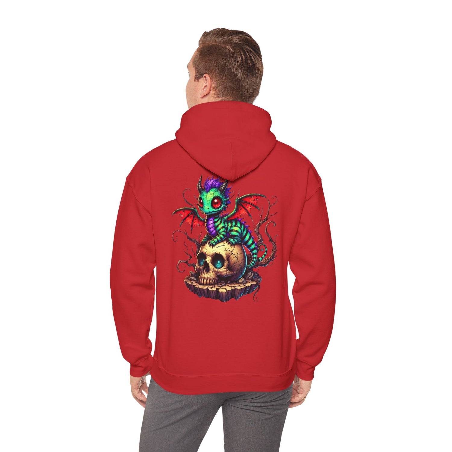 Drache mit Totenkopf Unisex Hoodie Sweatshirt