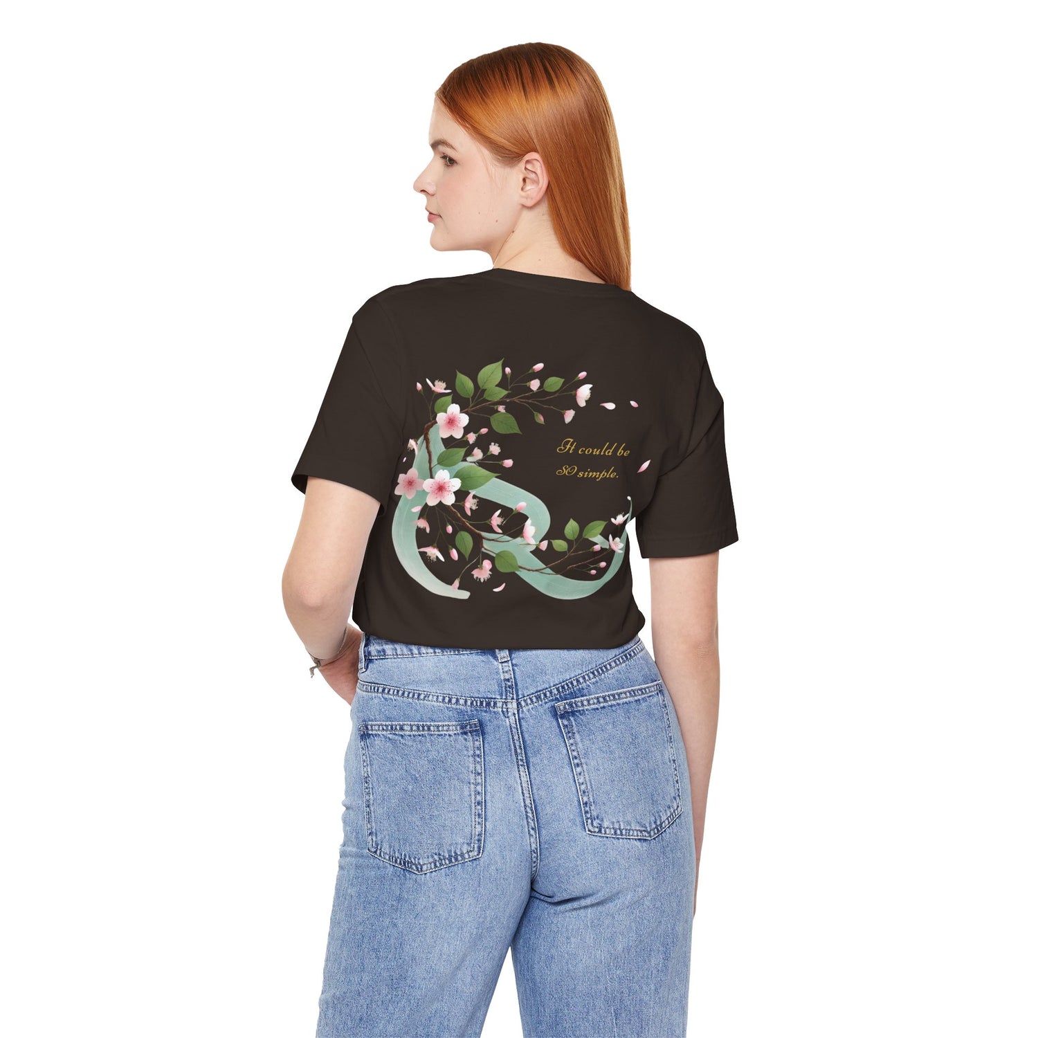 Unisex T-Shirt mit Kirschblüten-Design – Nachhaltig & Elegant