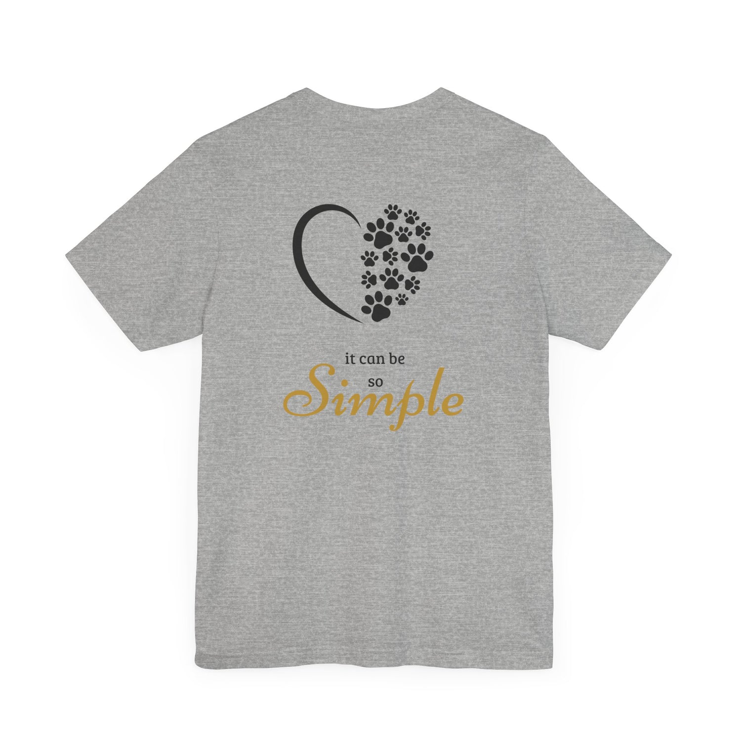 Unisex T-Shirt mit Herzpfoten-Design – Nachhaltig & Bequem