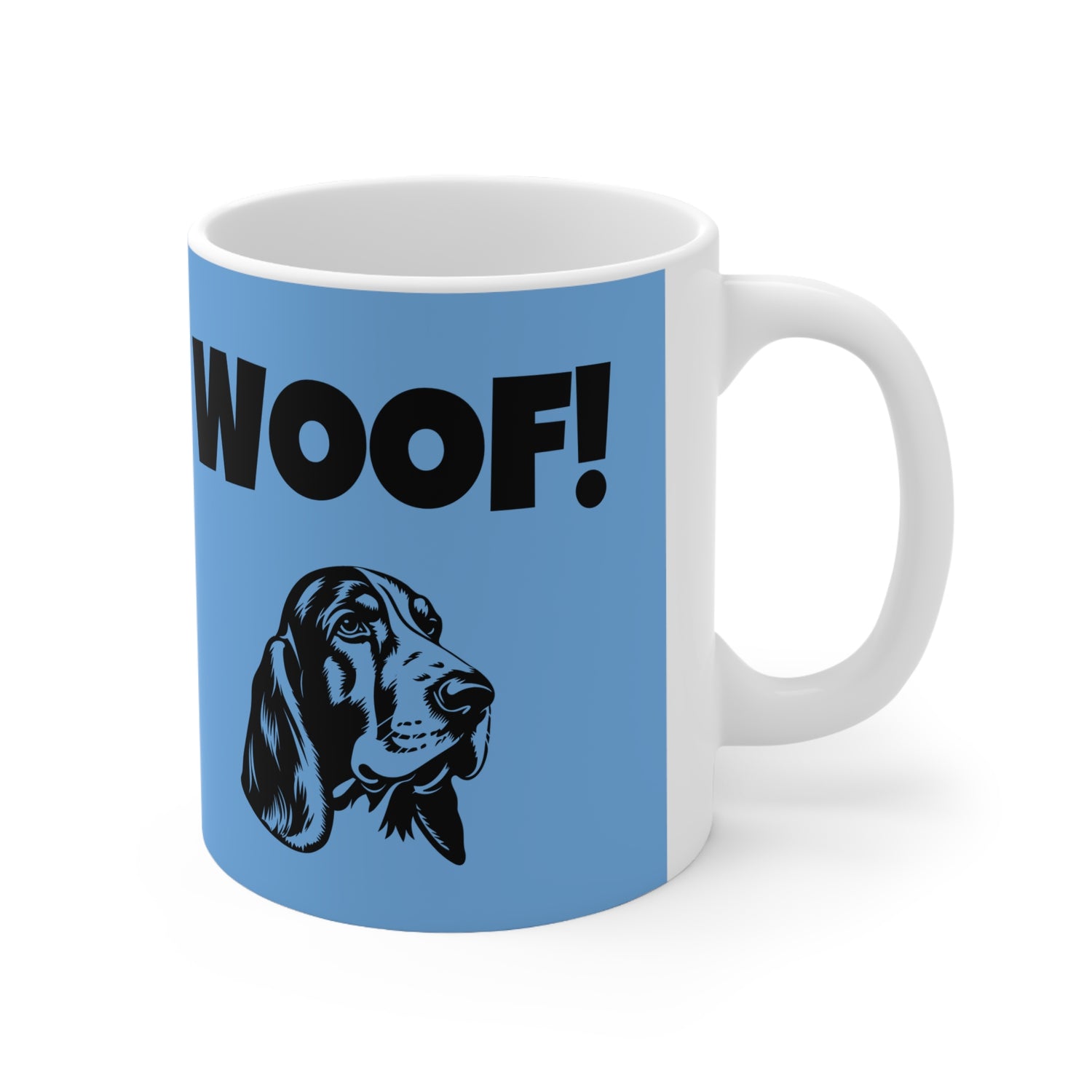 Stylische Hundeliebhaber-Tasse – WOOF! Design, 11/15oz