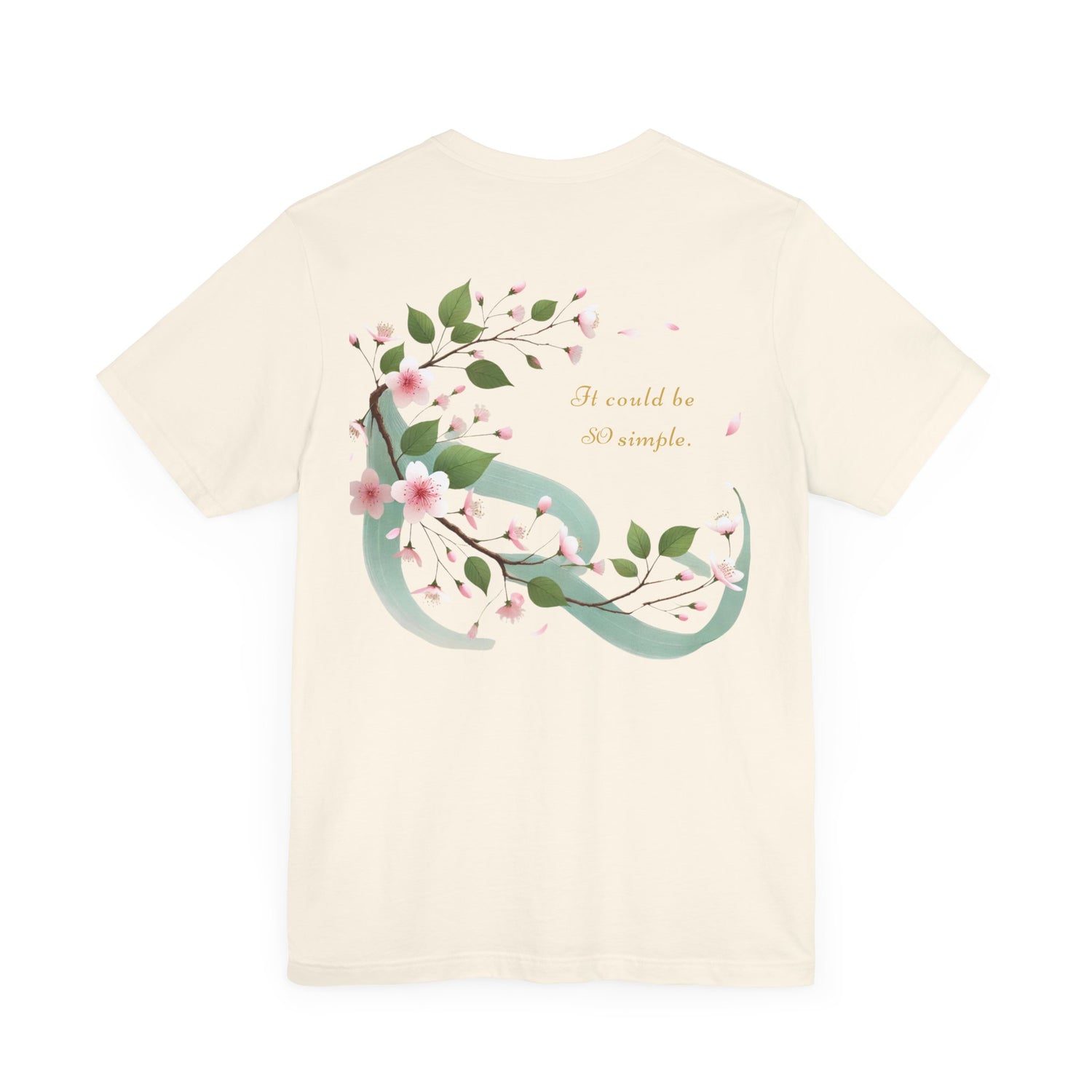 Unisex T-Shirt mit Kirschblüten-Design – Nachhaltig & Elegant
