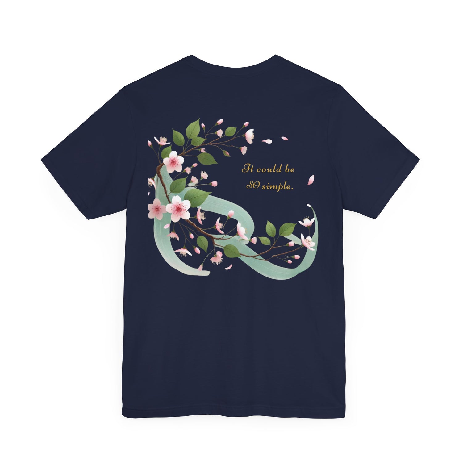 Unisex T-Shirt mit Kirschblüten-Design – Nachhaltig & Elegant