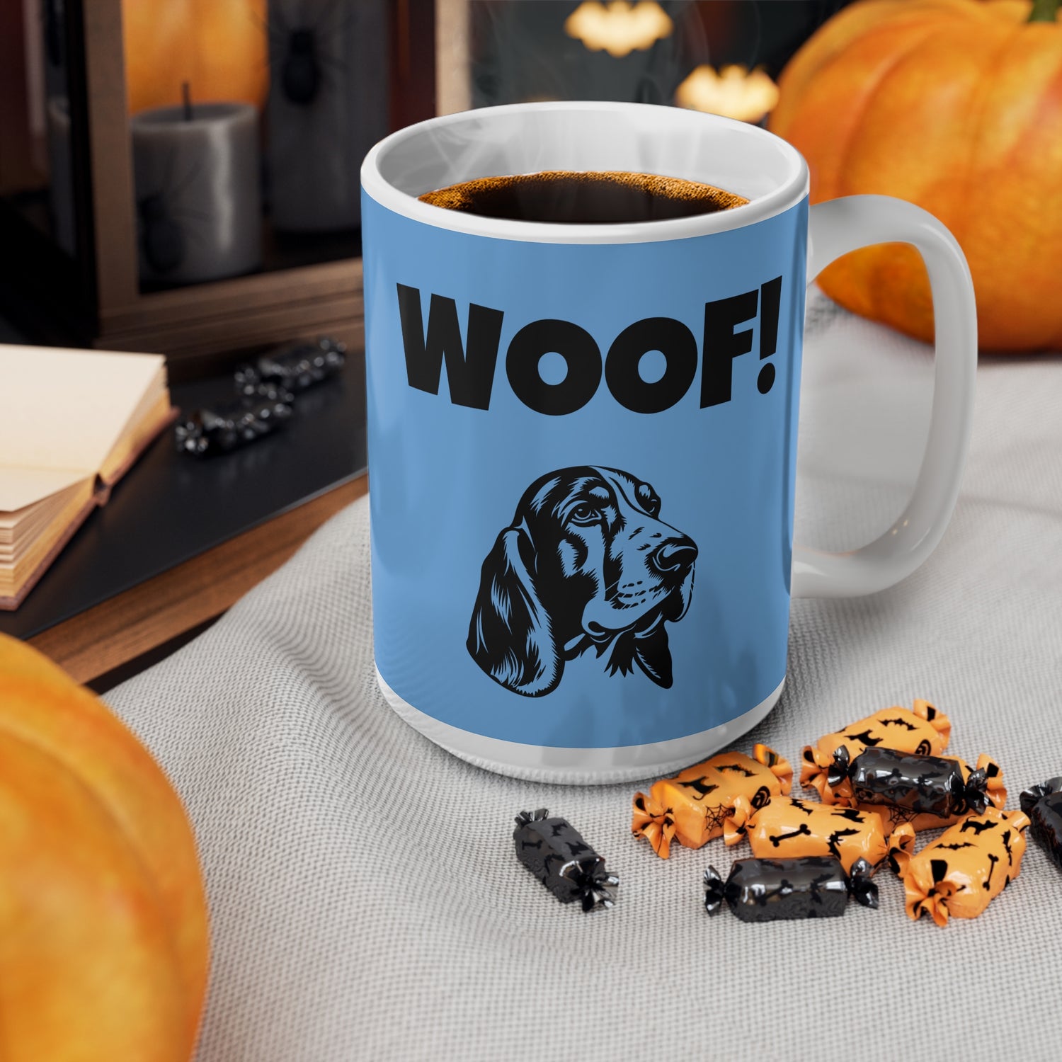 Stylische Hundeliebhaber-Tasse – WOOF! Design, 11/15oz