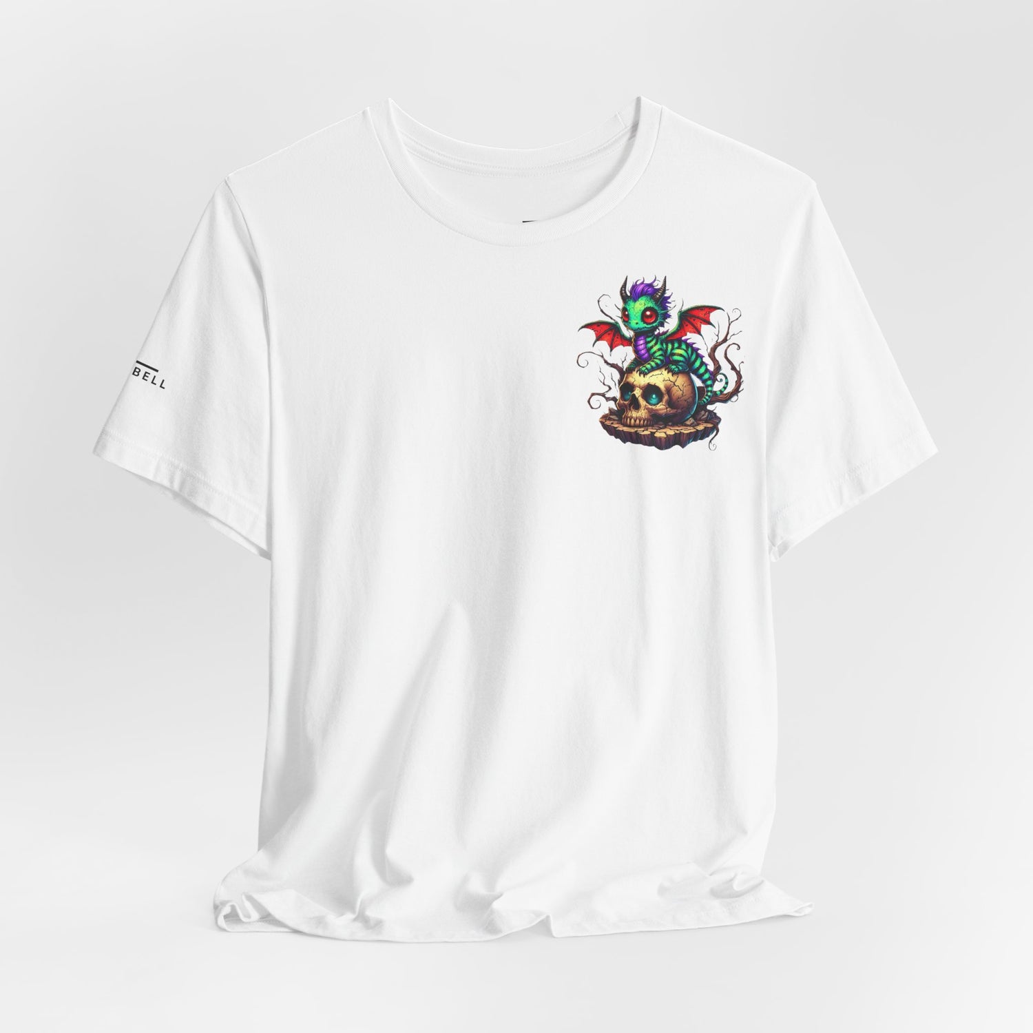 Drache auf Totenschädel Unisex Jersey TShirt