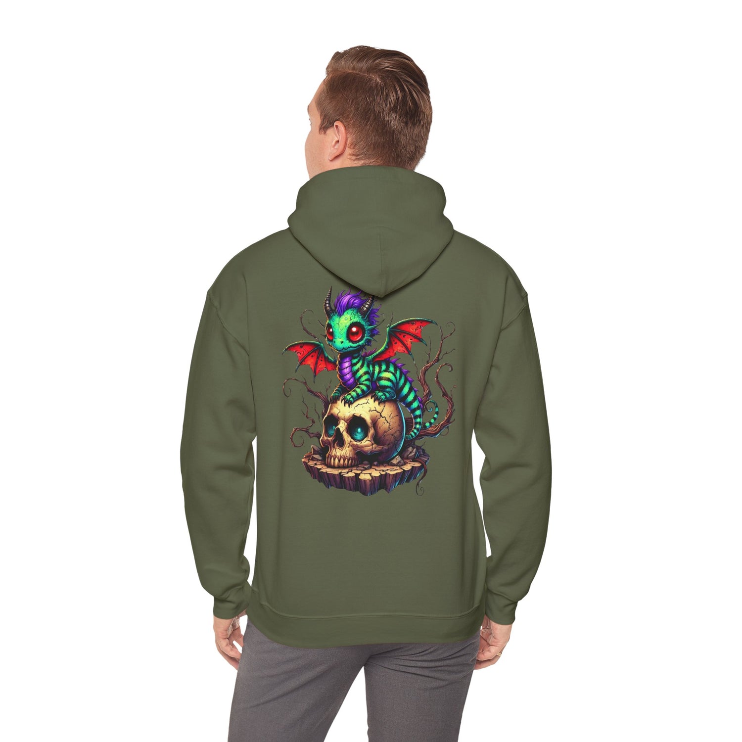 Drache mit Totenkopf Unisex Hoodie Sweatshirt