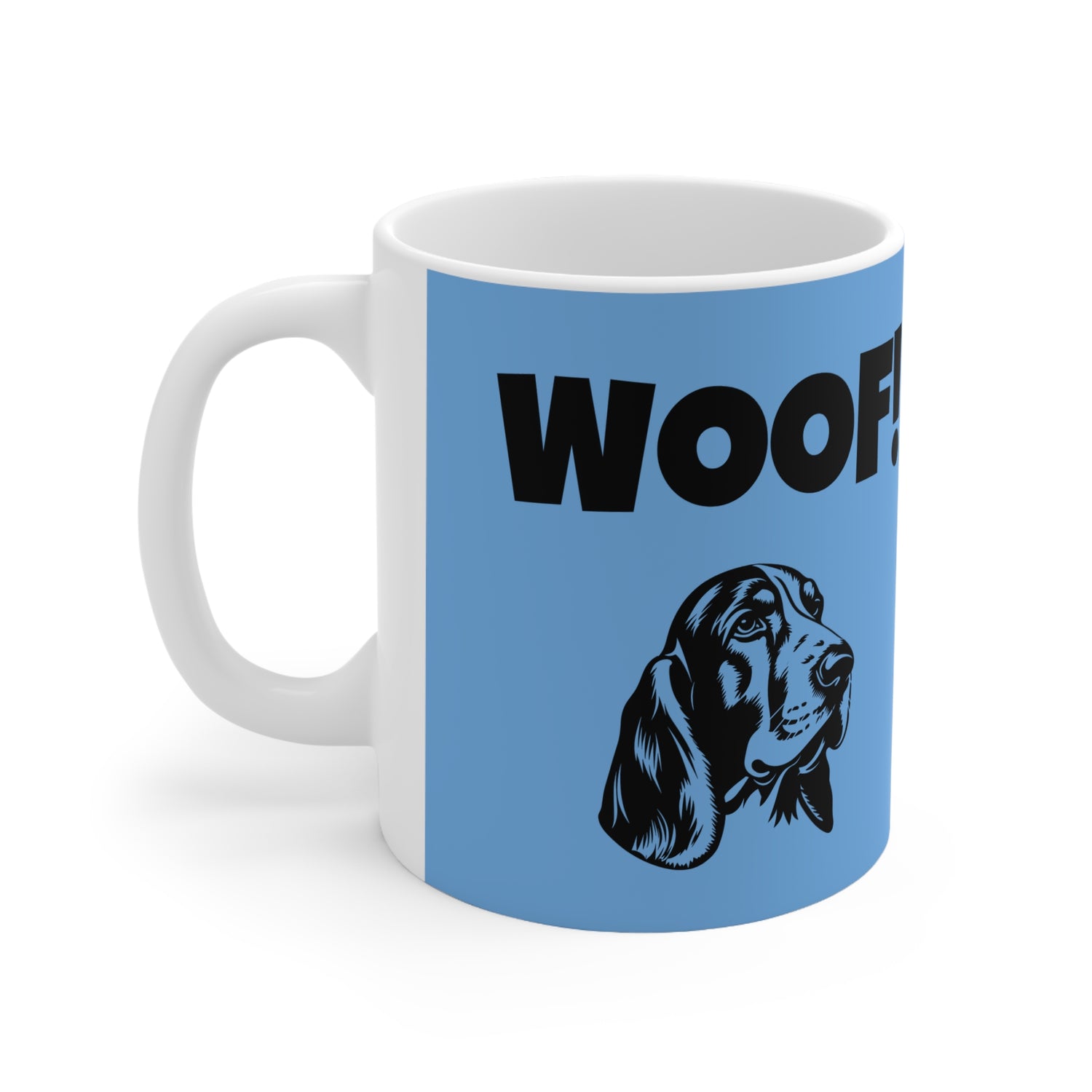 Stylische Hundeliebhaber-Tasse – WOOF! Design, 11/15oz