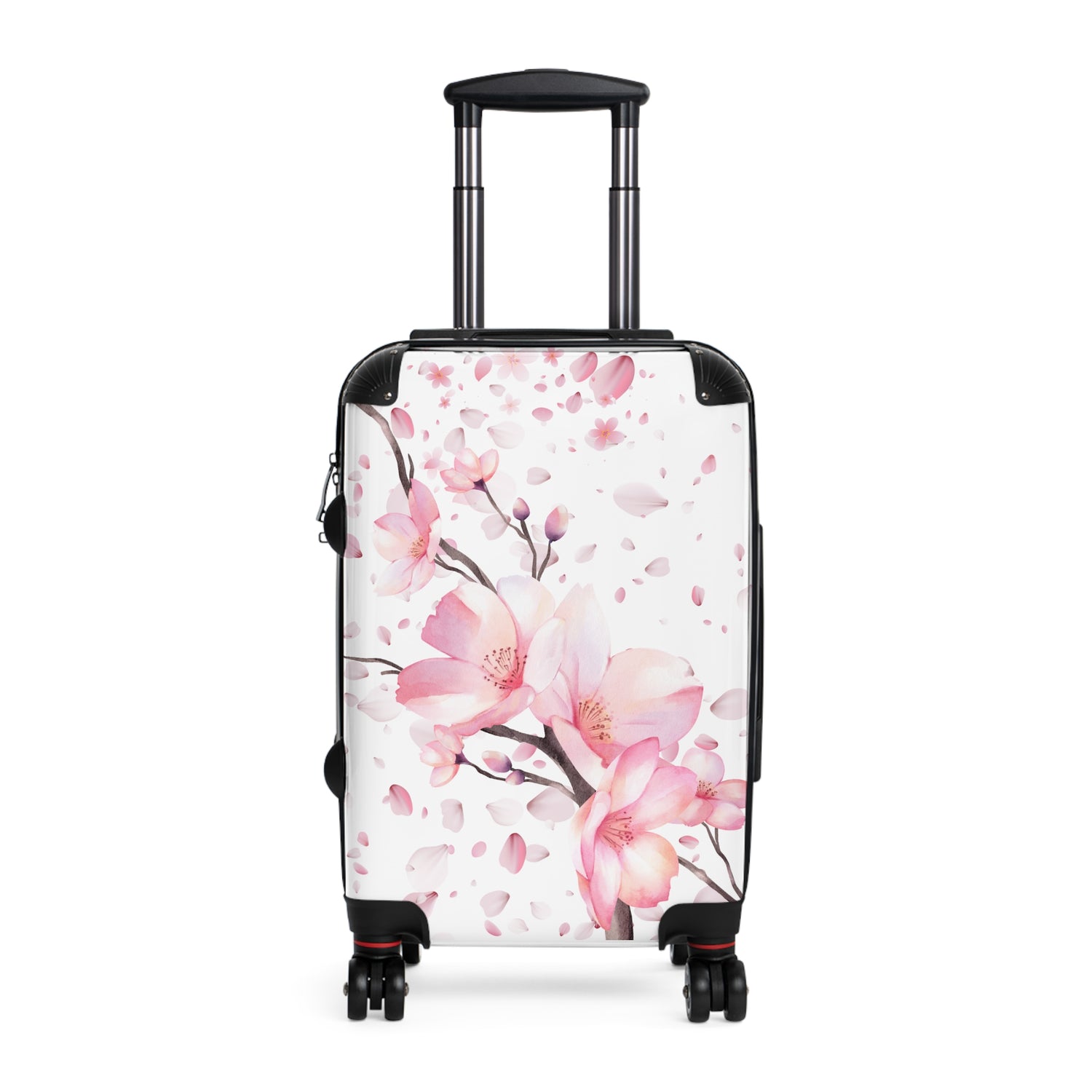 Eleganter Reise-Koffer â 360° Rollen, BlĂŒten-Design, Robust