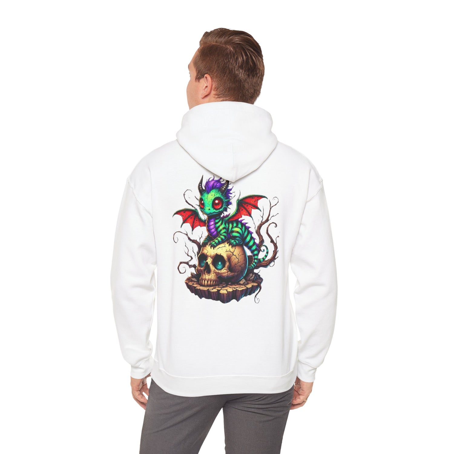 Drache mit Totenkopf Unisex Hoodie Sweatshirt