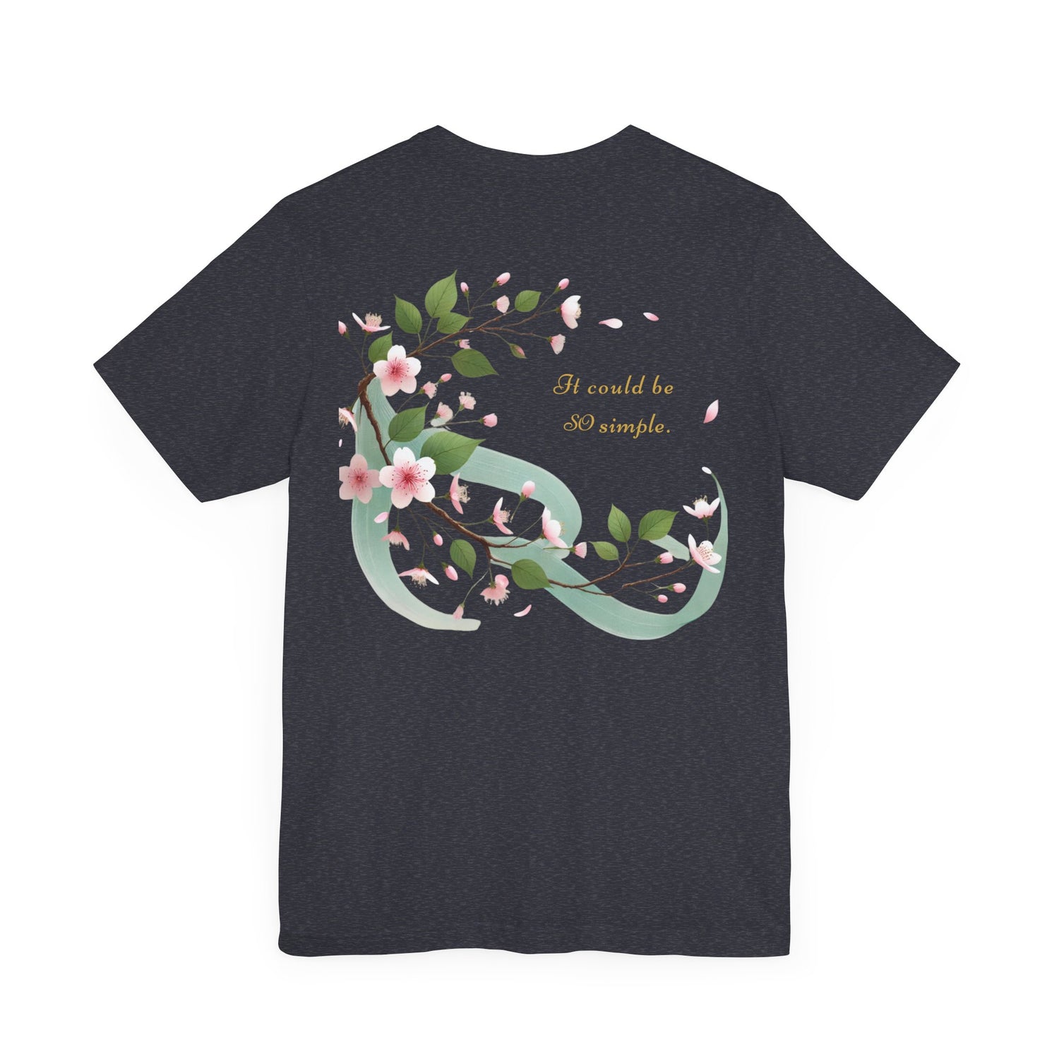 Unisex T-Shirt mit Kirschblüten-Design – Nachhaltig & Elegant