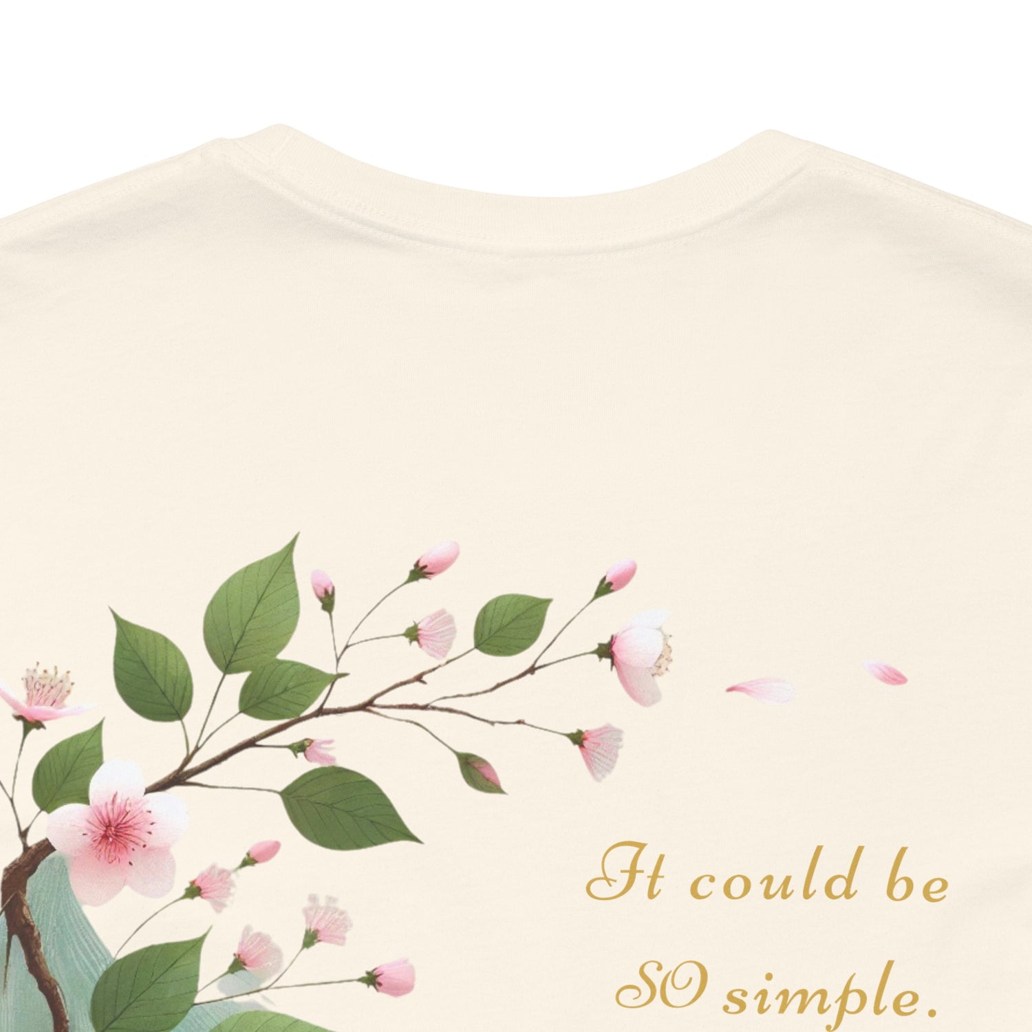 Unisex T-Shirt mit Kirschblüten-Design – Nachhaltig & Elegant