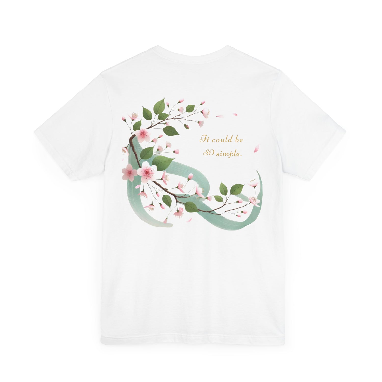 Unisex T-Shirt mit Kirschblüten-Design – Nachhaltig & Elegant