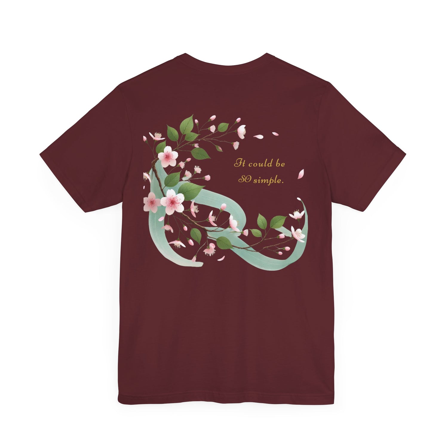 Unisex T-Shirt mit Kirschblüten-Design – Nachhaltig & Elegant