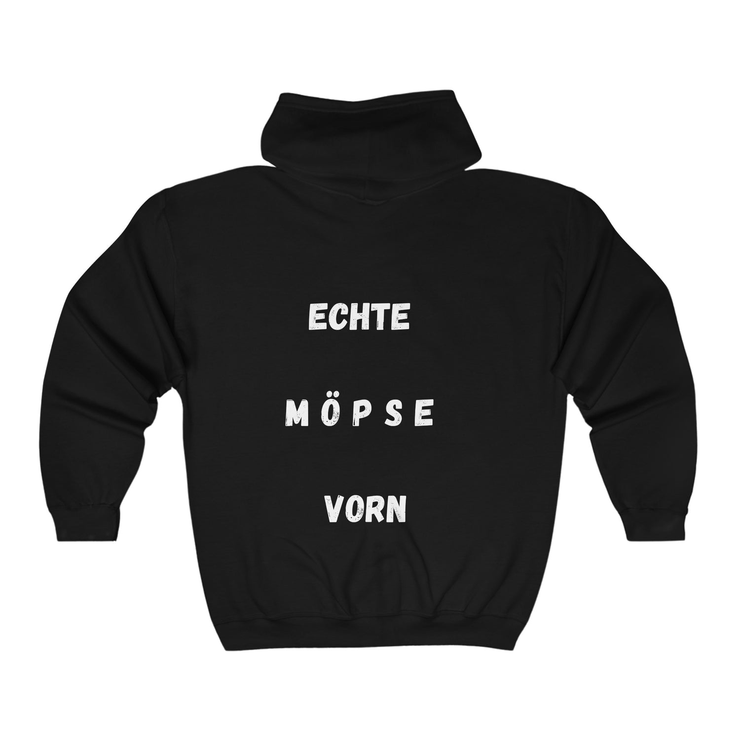 Echte Möpse vorn Reisverschluss  Hoodie bis 5 XL