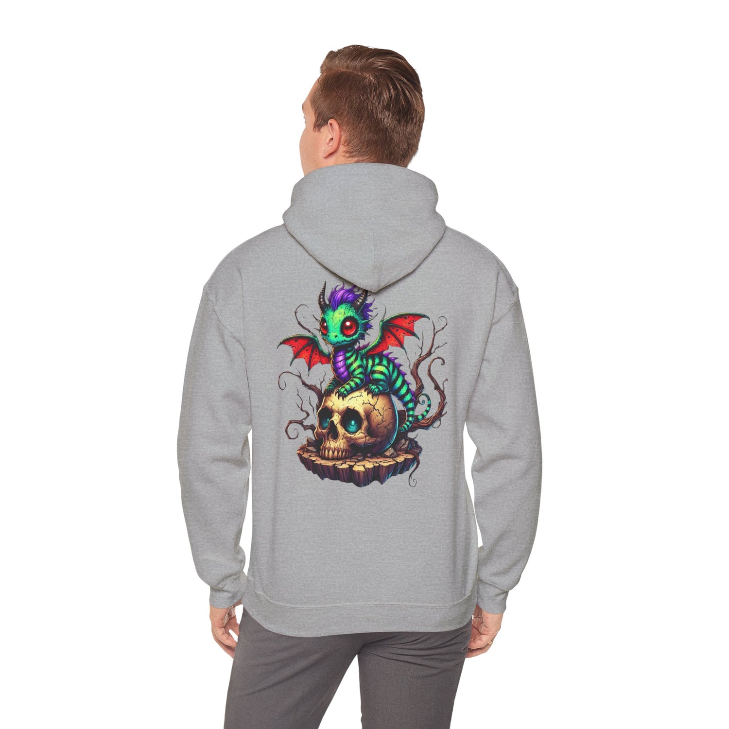 Drache mit Totenkopf Unisex Hoodie Sweatshirt