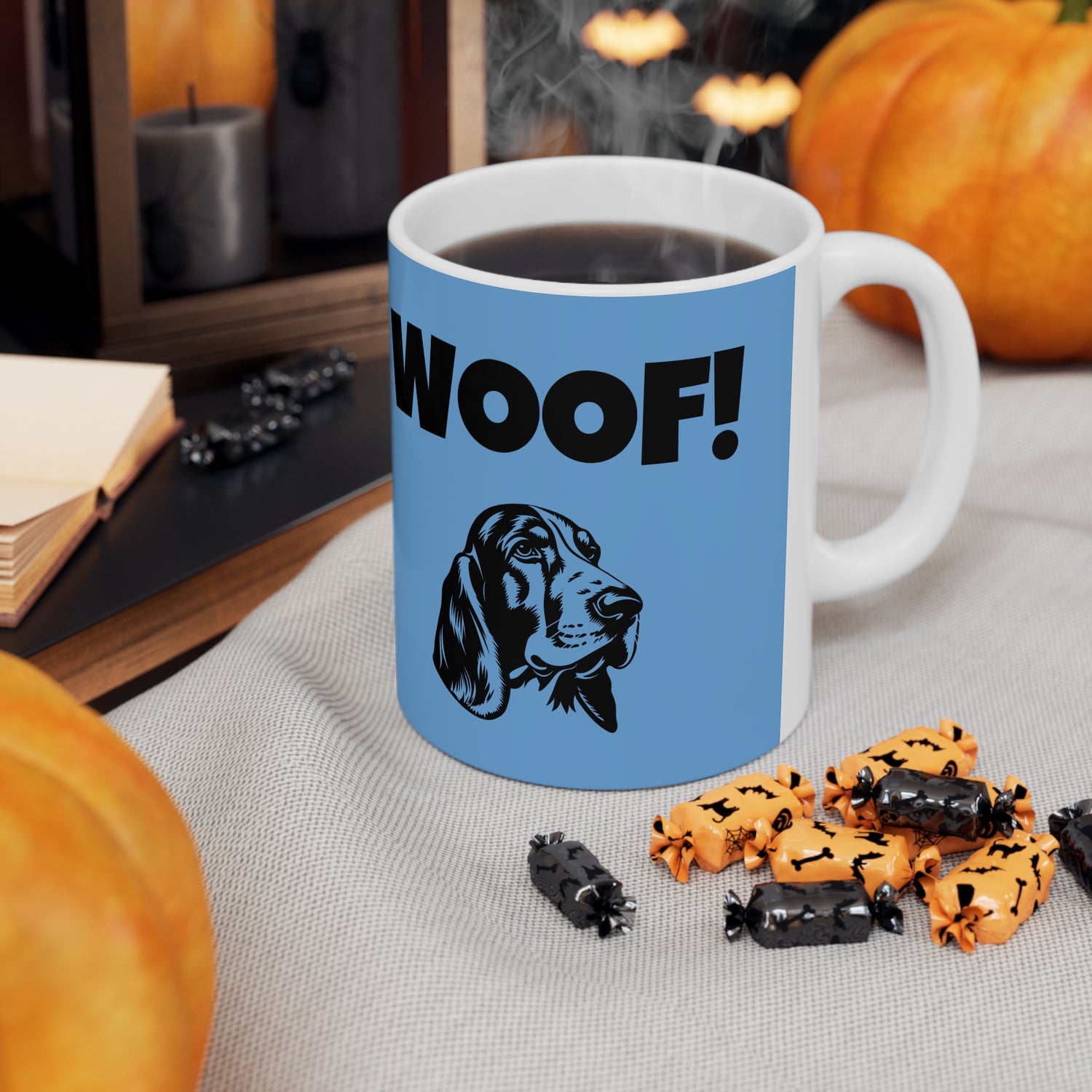 Stylische Hundeliebhaber-Tasse – WOOF! Design, 11/15oz