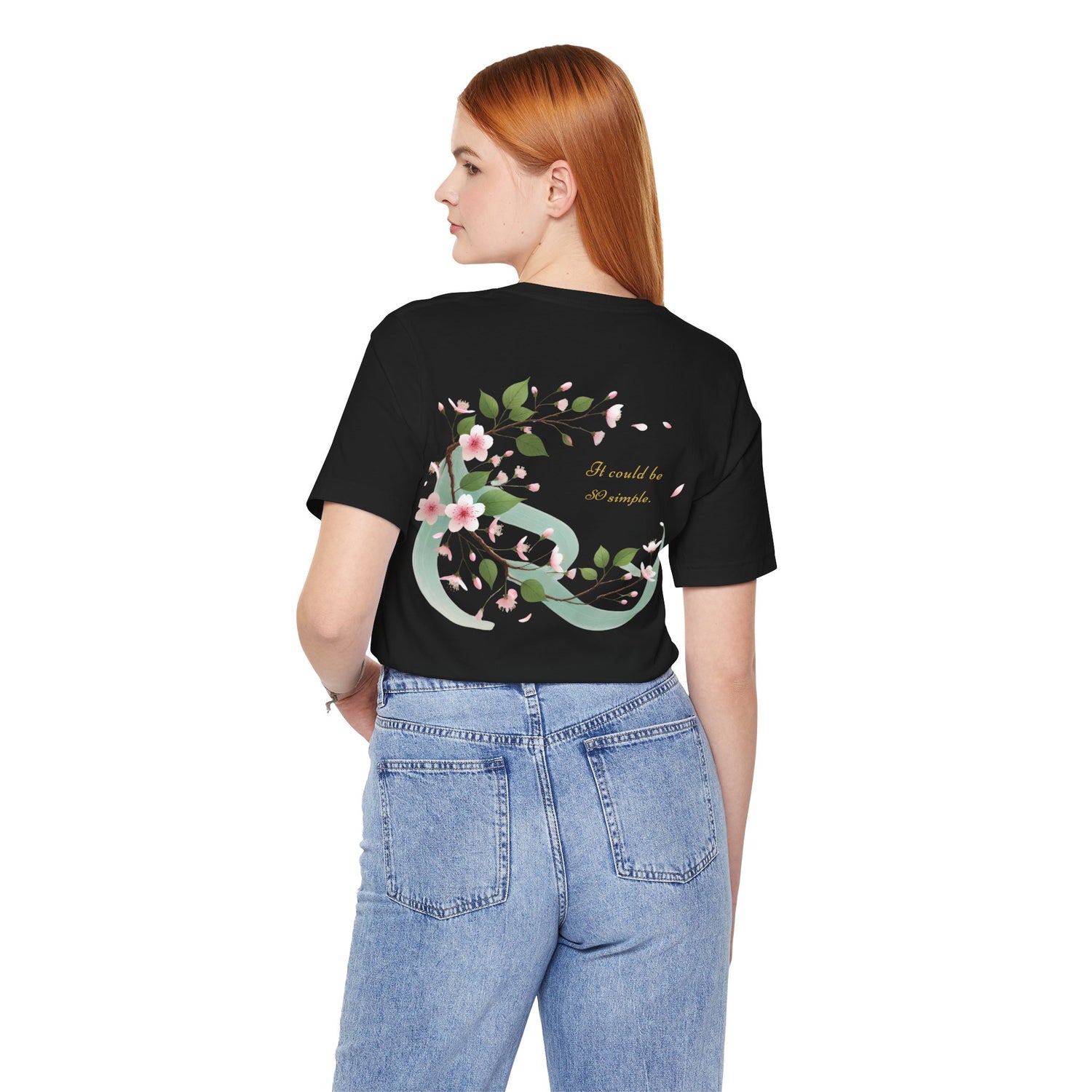 Unisex T-Shirt mit Kirschblüten-Design – Nachhaltig & Elegant