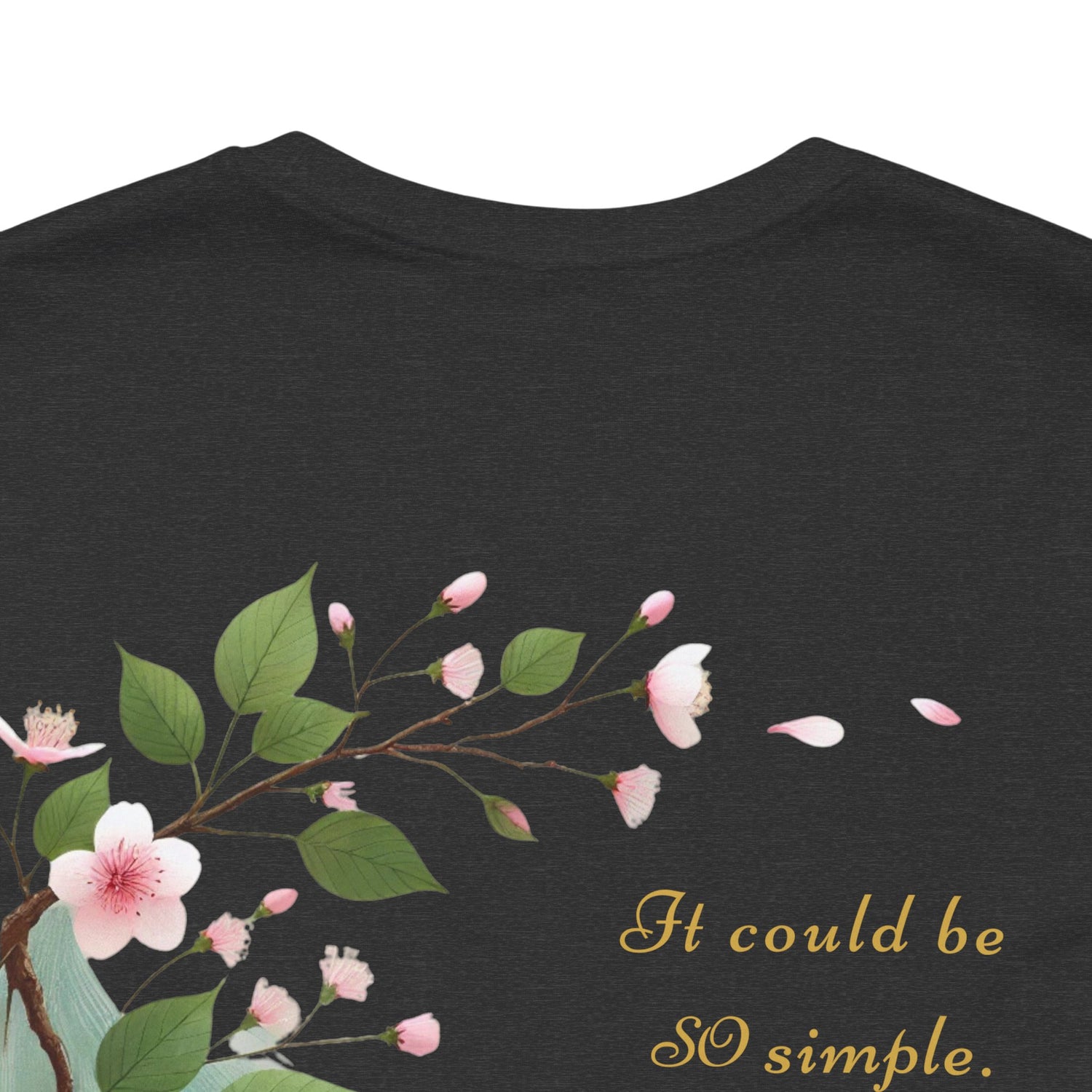 Unisex T-Shirt mit Kirschblüten-Design – Nachhaltig & Elegant