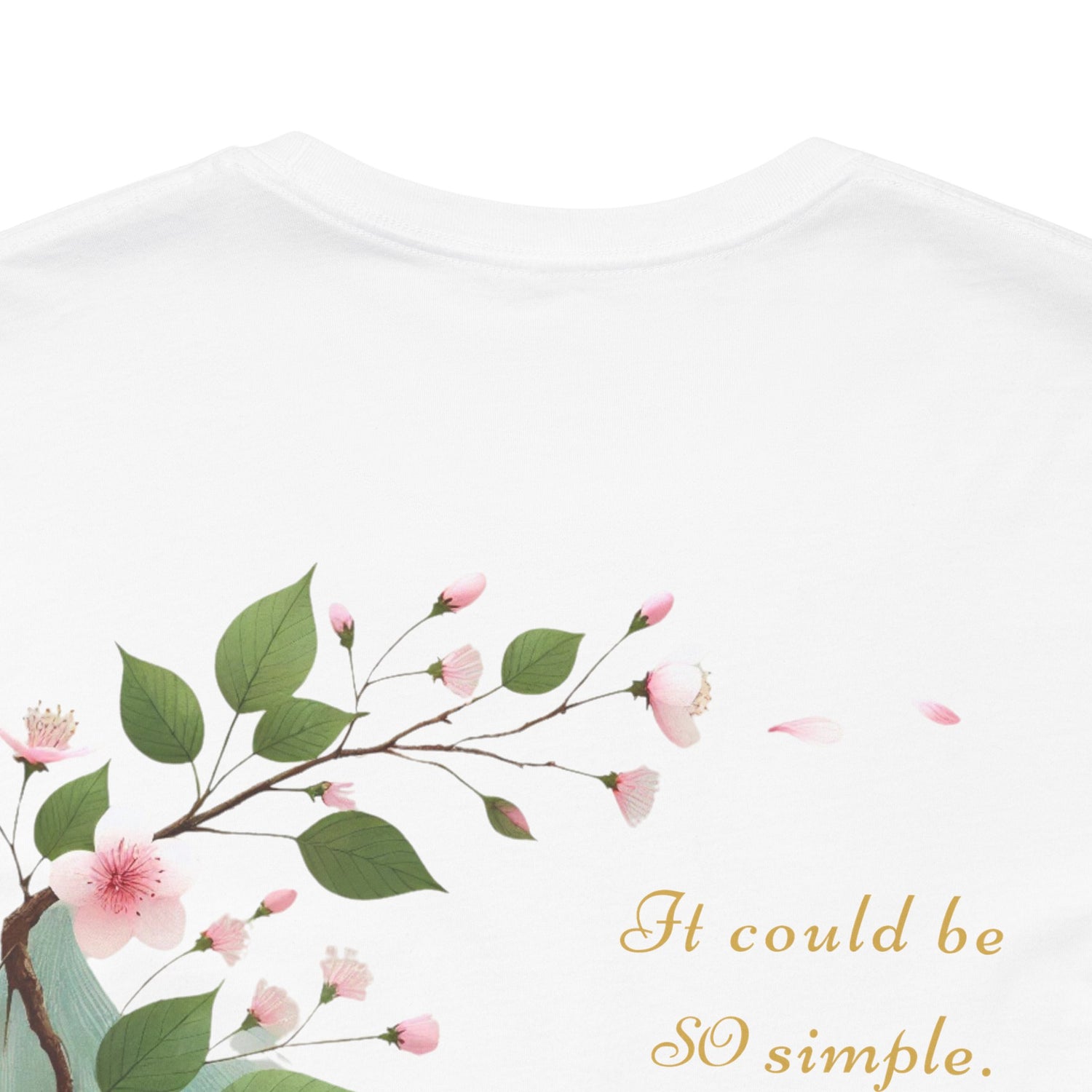 Unisex T-Shirt mit Kirschblüten-Design – Nachhaltig & Elegant