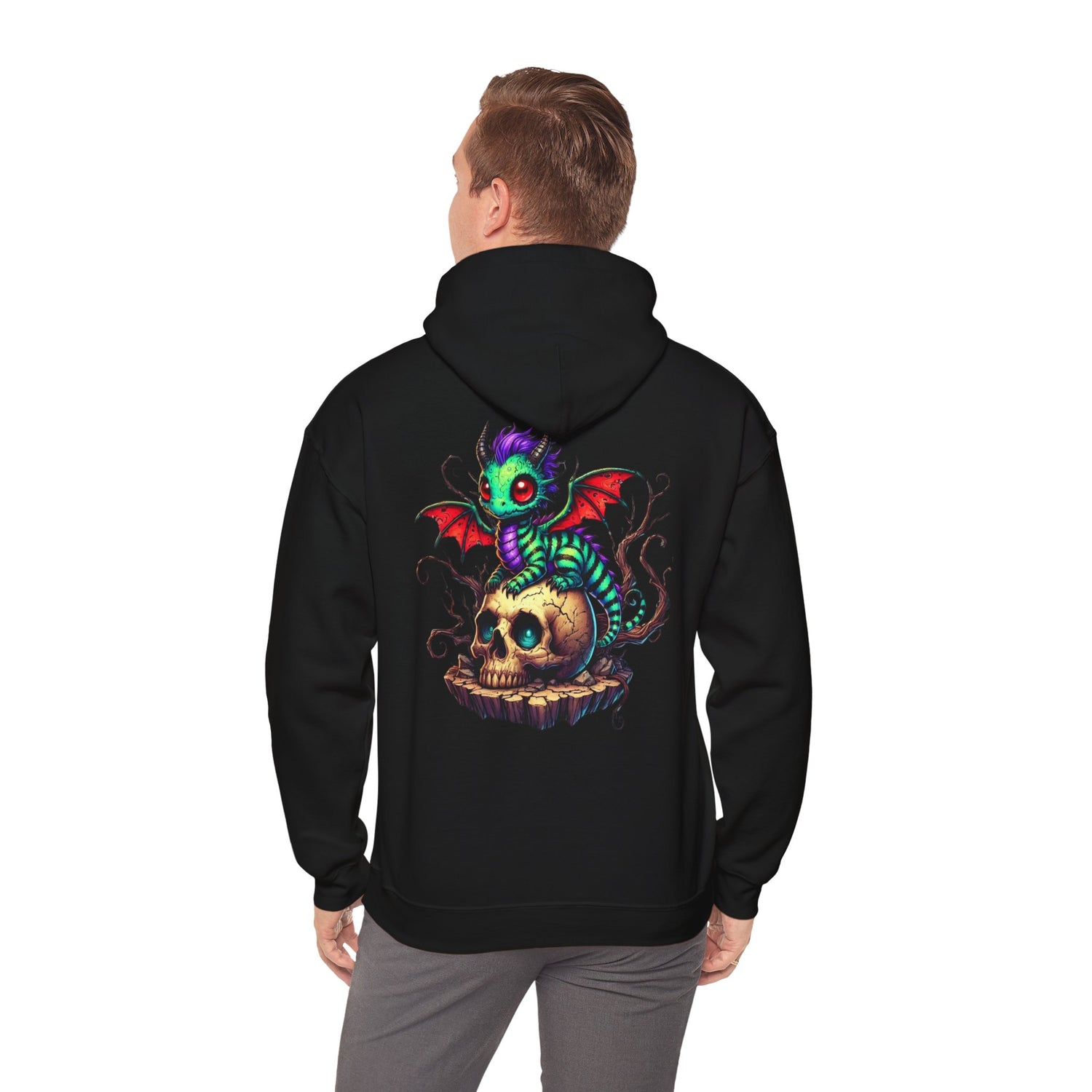 Drache mit Totenkopf Unisex Hoodie Sweatshirt