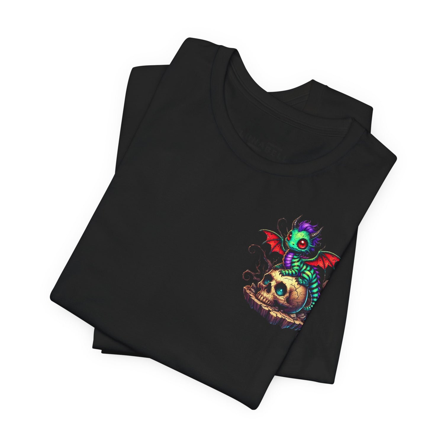 Drache auf Totenschädel Unisex Jersey TShirt