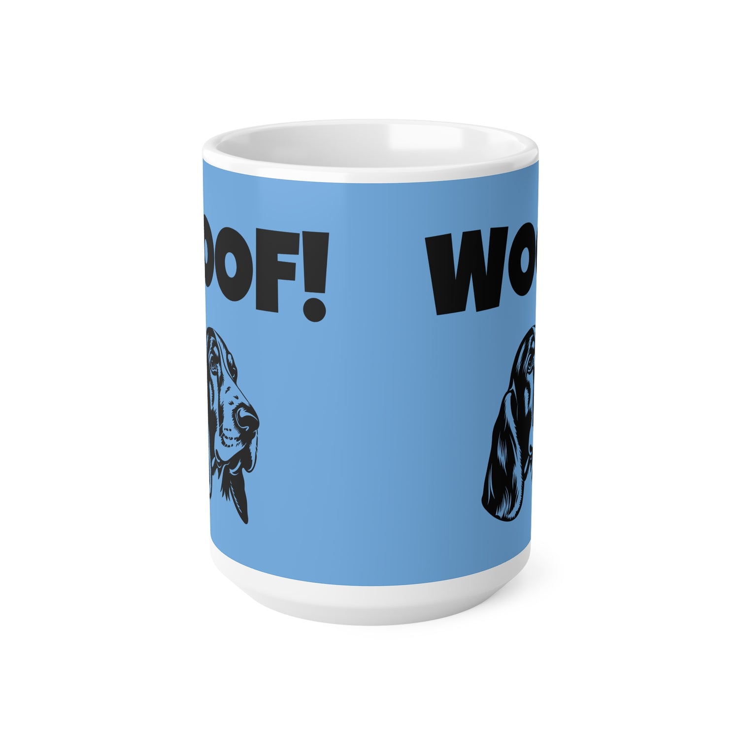 Stylische Hundeliebhaber-Tasse – WOOF! Design, 11/15oz
