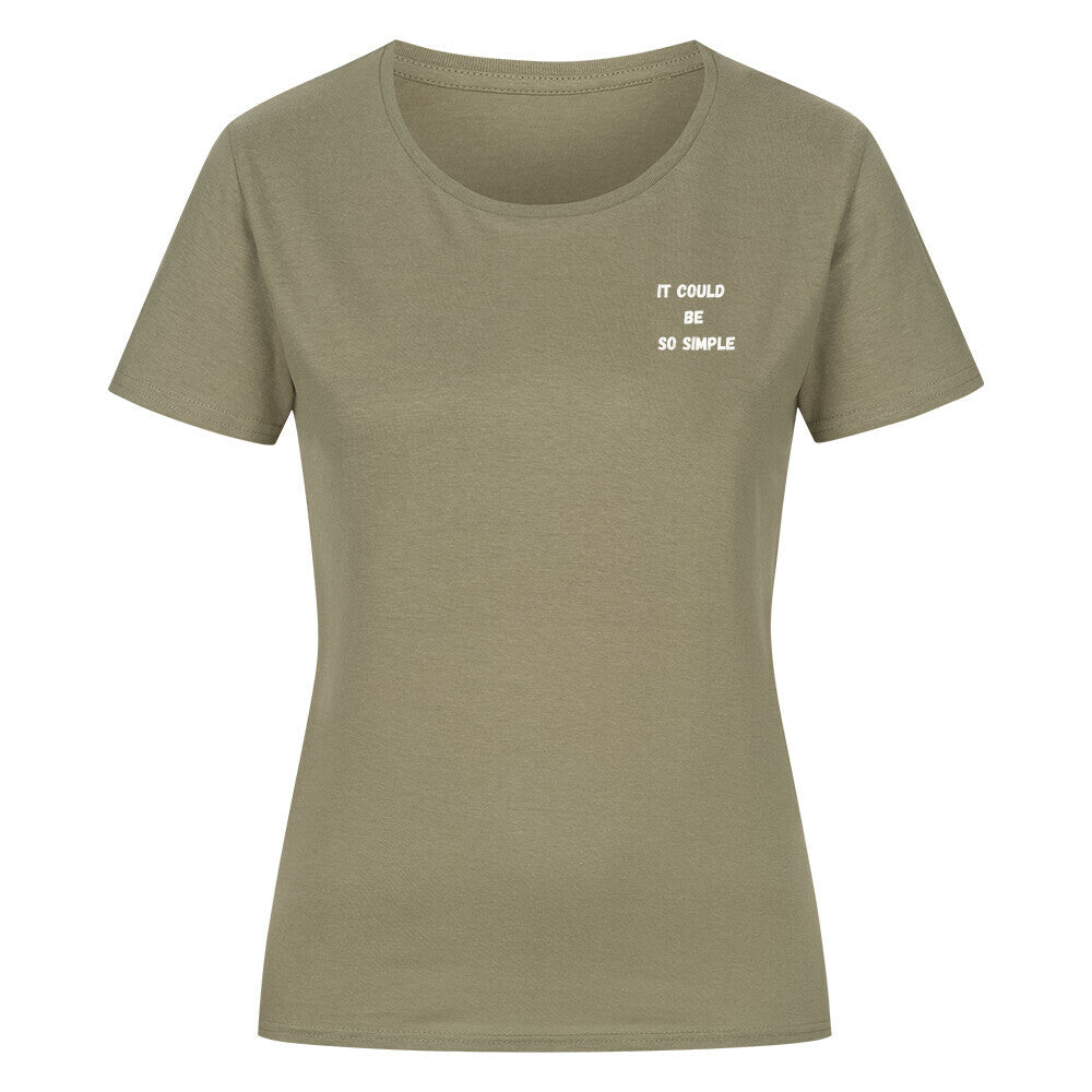 Klassisches Damen T-Shirt aus Bio-Baumwolle mit Rundhals.