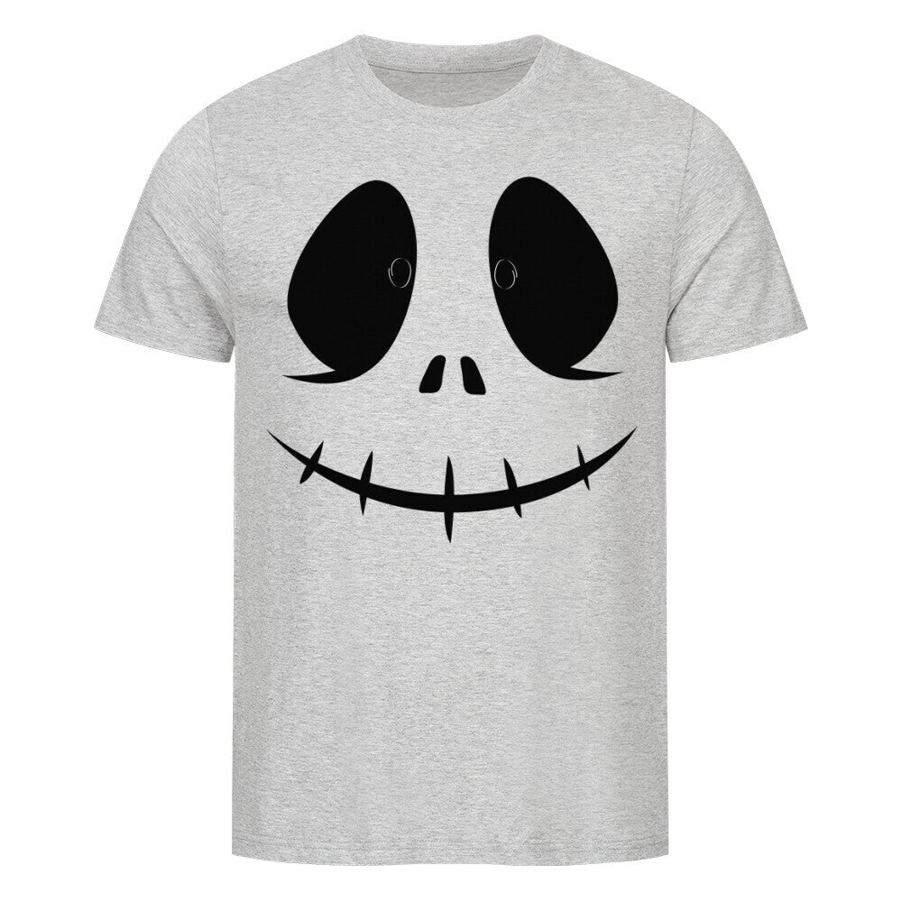 Unisex nachhaltiges Halloween Basic Shirt aus 100% Bio-Baumwolle mit Schwarz-Weiß-Print.