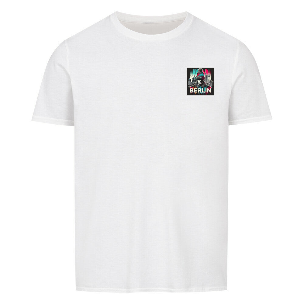 Unisex Berlin Shirt, classic fit, 100% cotton, white with logo.