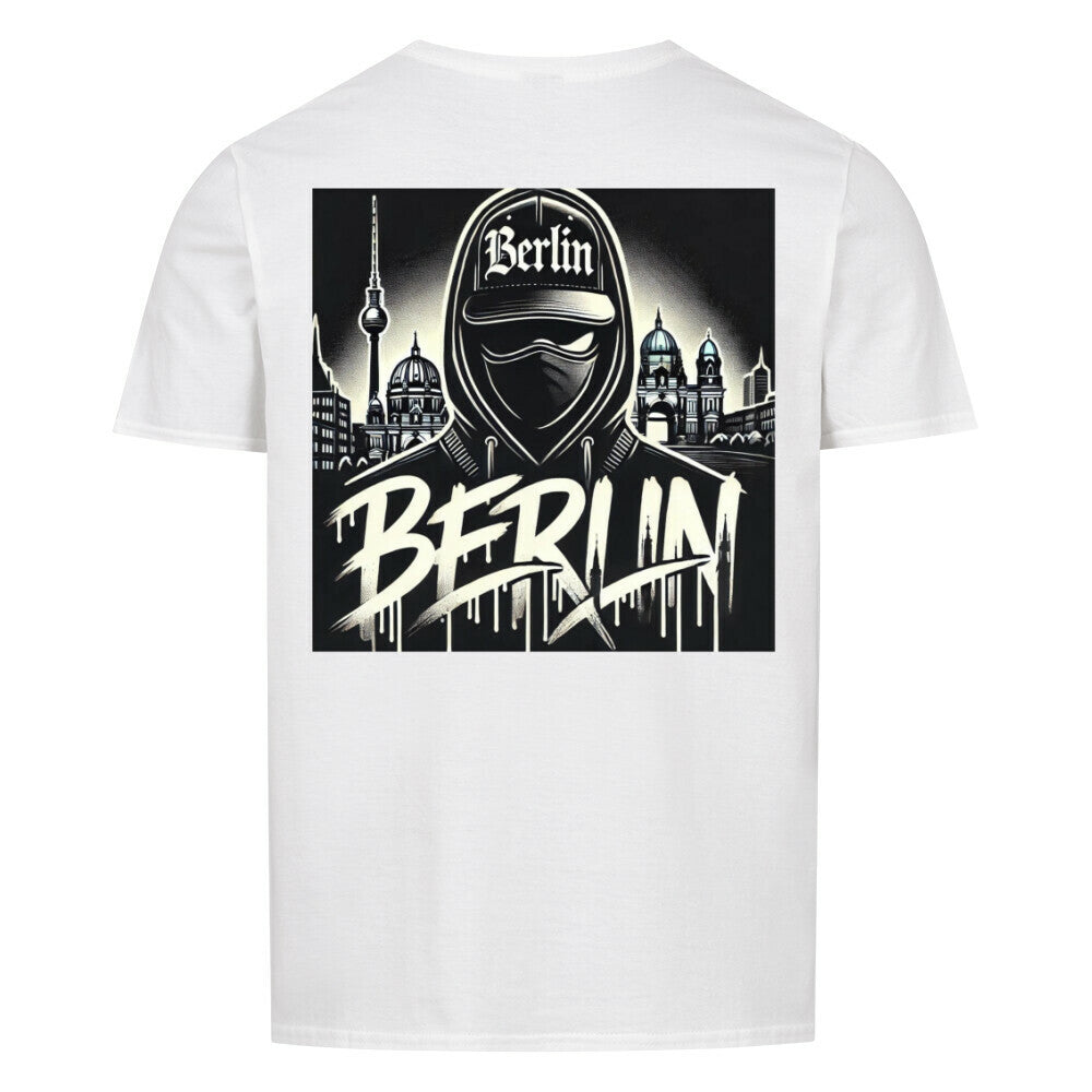 Unisex Berlin shirt featuring Berlin skyline graphic on back.