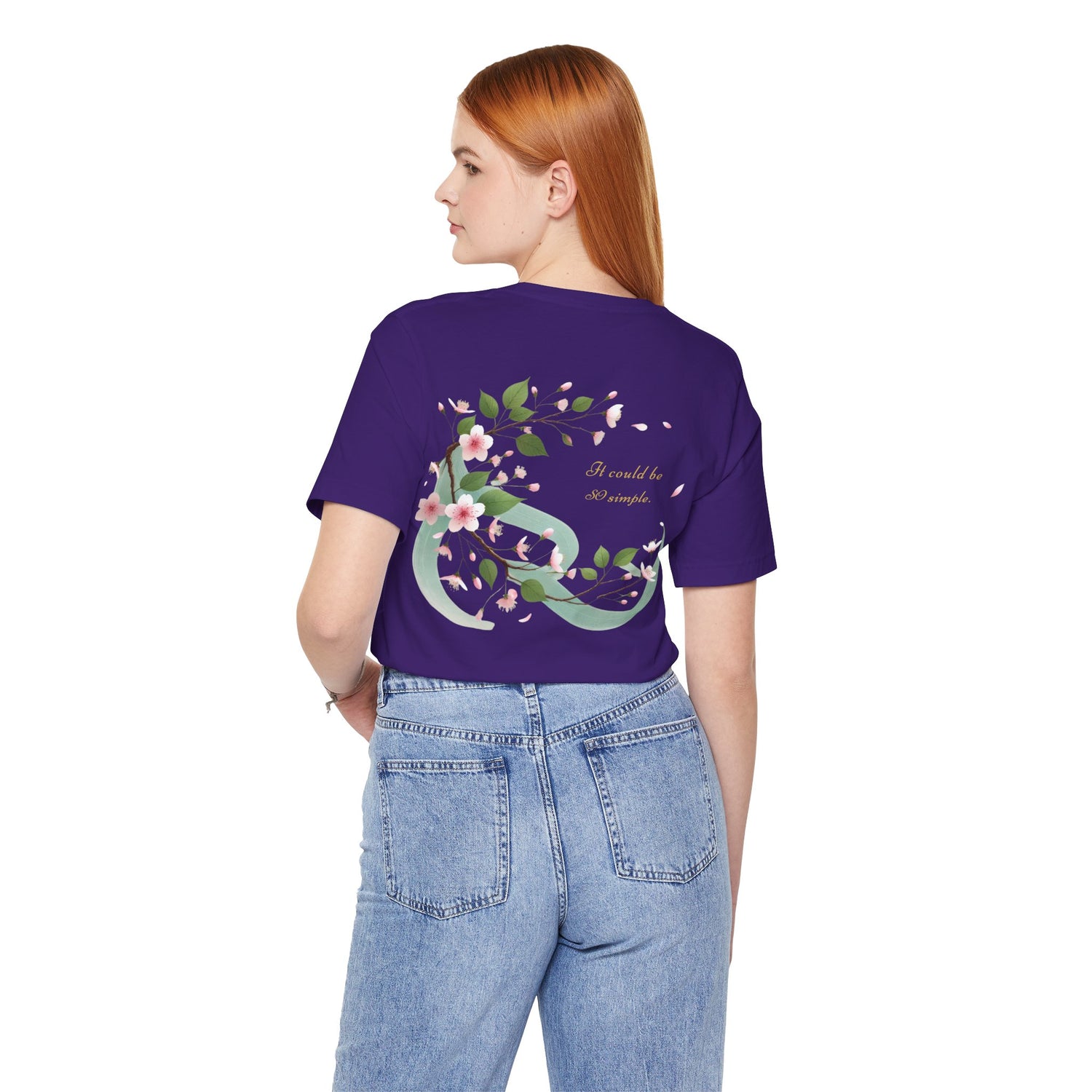 Unisex T-Shirt mit Kirschblüten-Design – Nachhaltig & Elegant