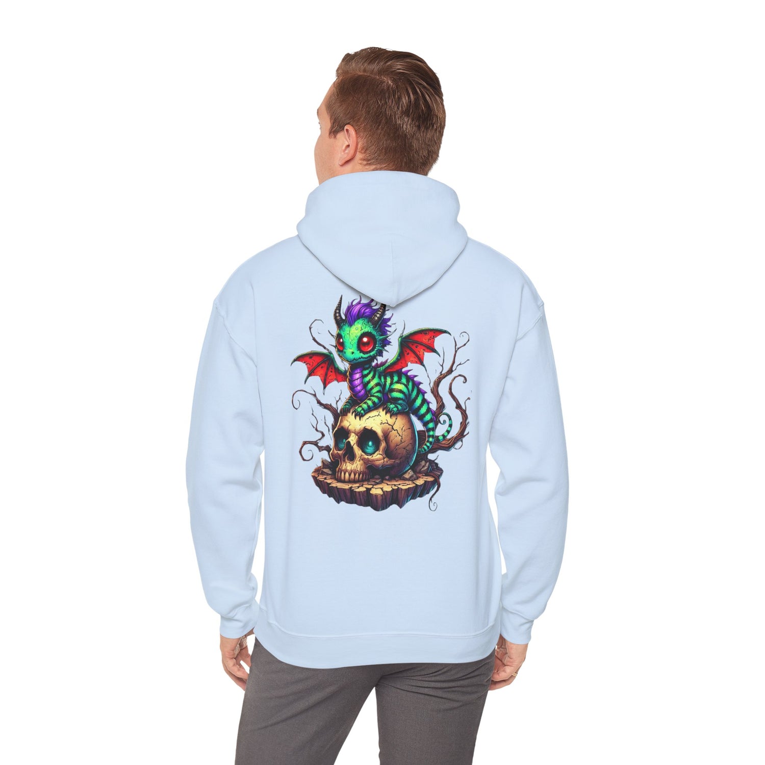 Drache mit Totenkopf Unisex Hoodie Sweatshirt