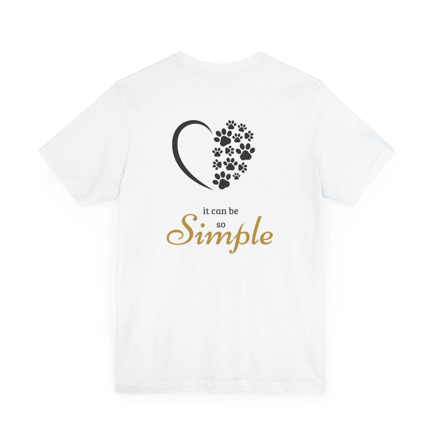 Unisex T-Shirt mit Herzpfoten-Design – Nachhaltig & Bequem