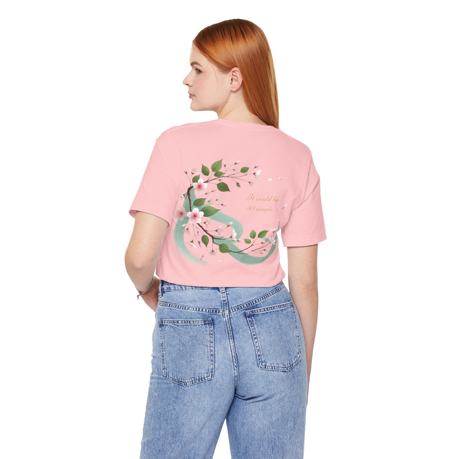 Unisex T-Shirt mit Kirschblüten-Design – Nachhaltig & Elegant