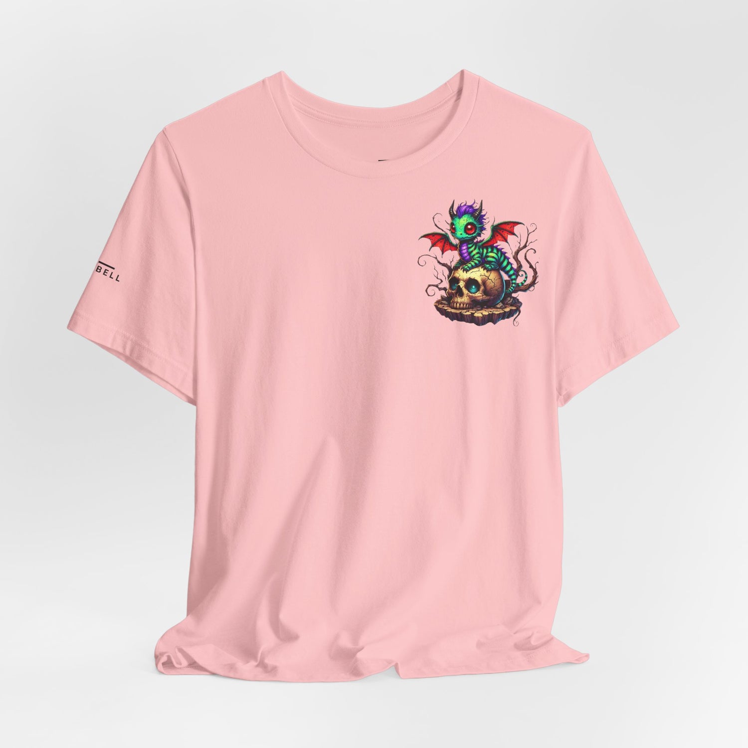 Drache auf Totenschädel Unisex Jersey TShirt