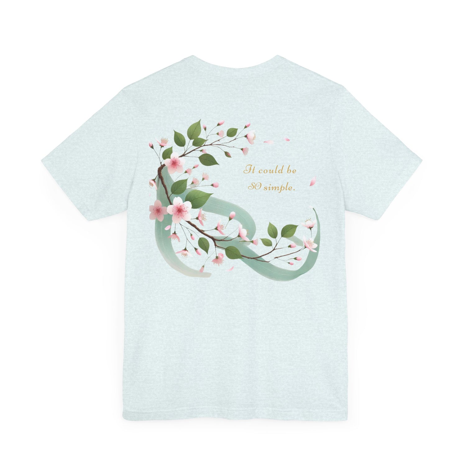 Unisex T-Shirt mit Kirschblüten-Design – Nachhaltig & Elegant