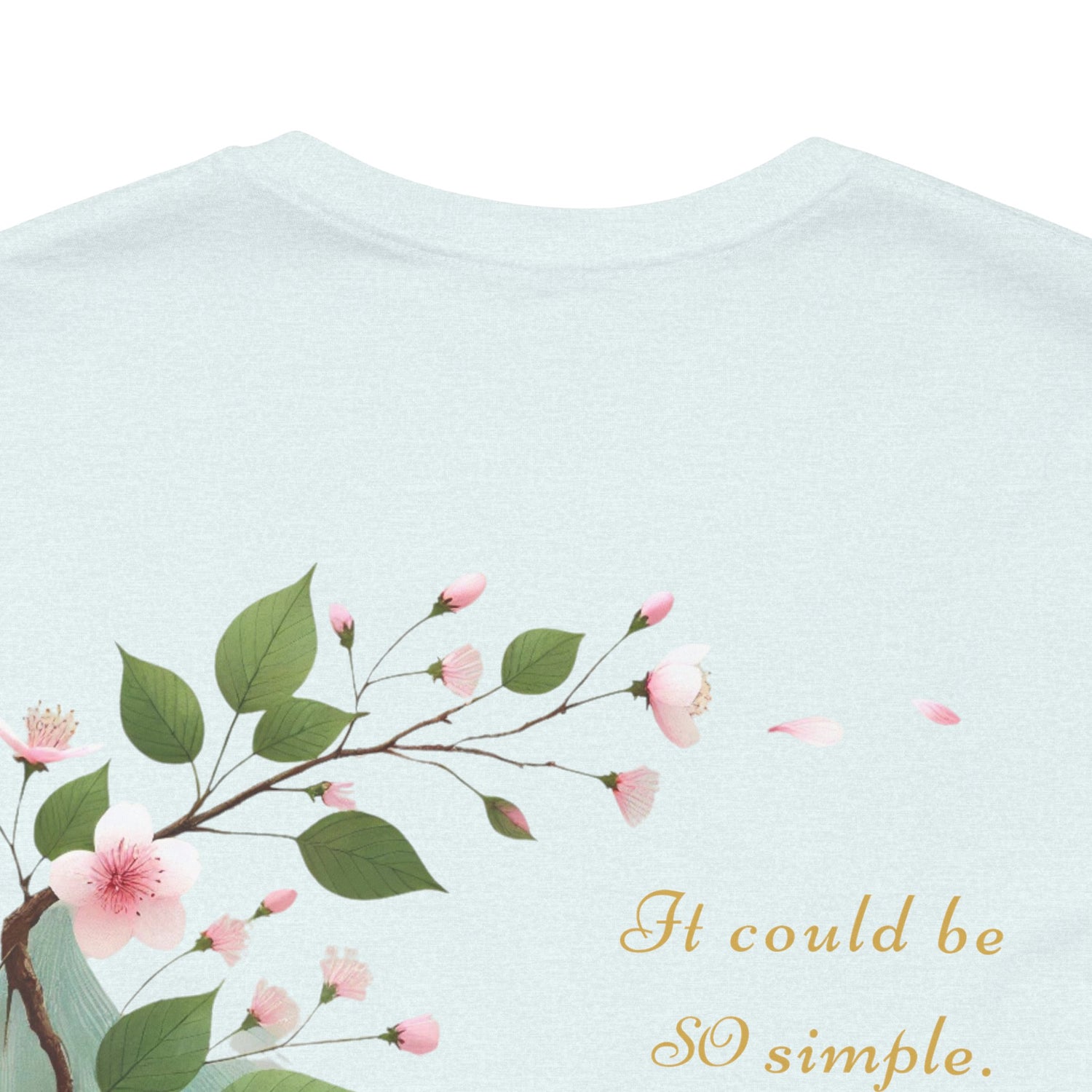 Unisex T-Shirt mit Kirschblüten-Design – Nachhaltig & Elegant