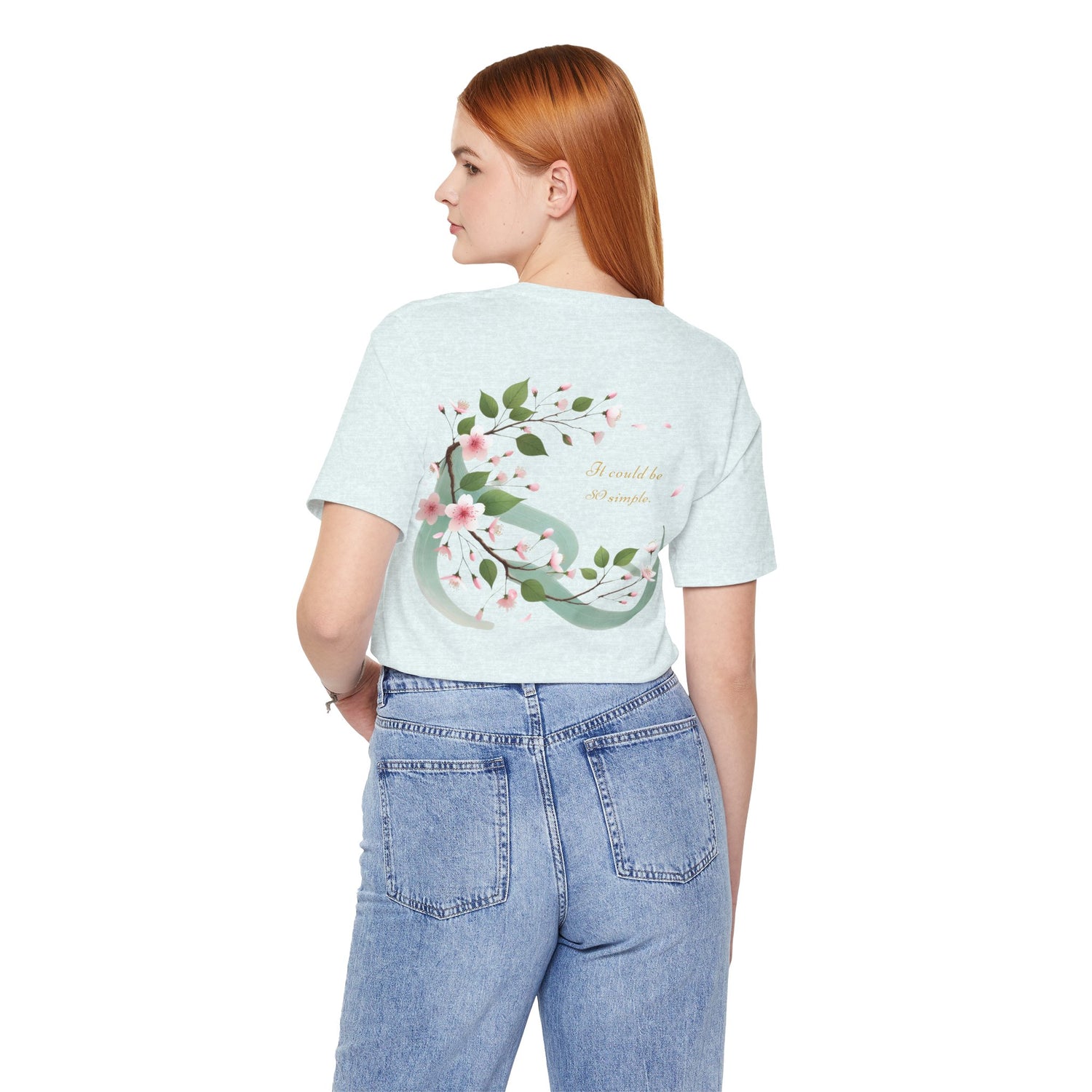Unisex T-Shirt mit Kirschblüten-Design – Nachhaltig & Elegant