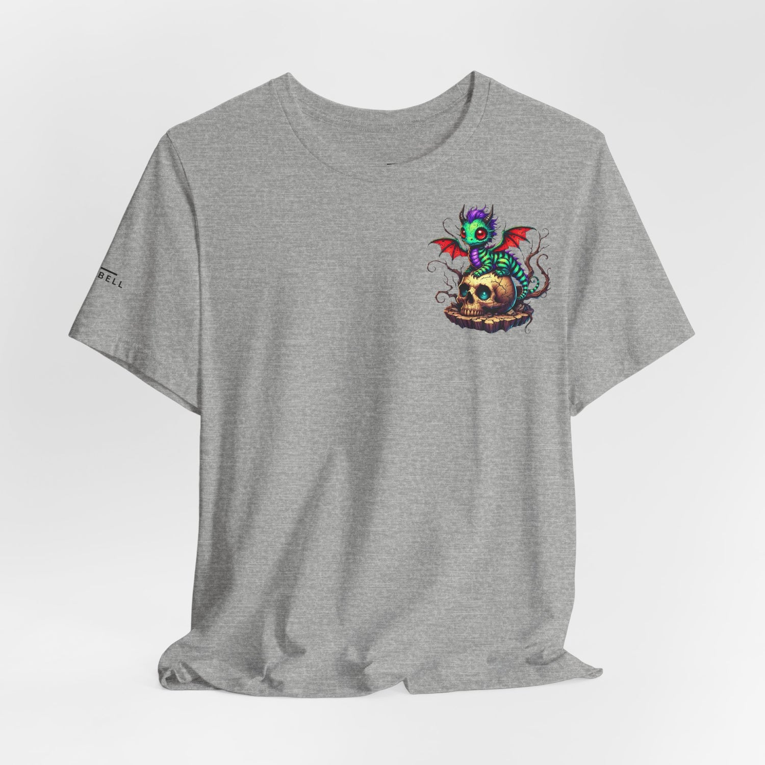 Drache auf Totenschädel Unisex Jersey TShirt