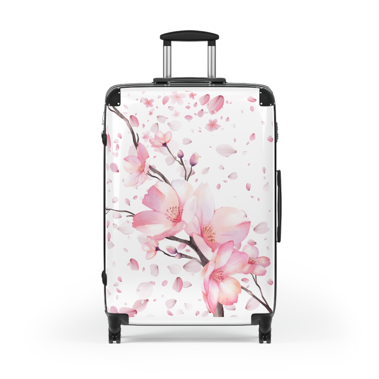 Eleganter Reise-Koffer – 360° Rollen, Blüten-Design, Robust