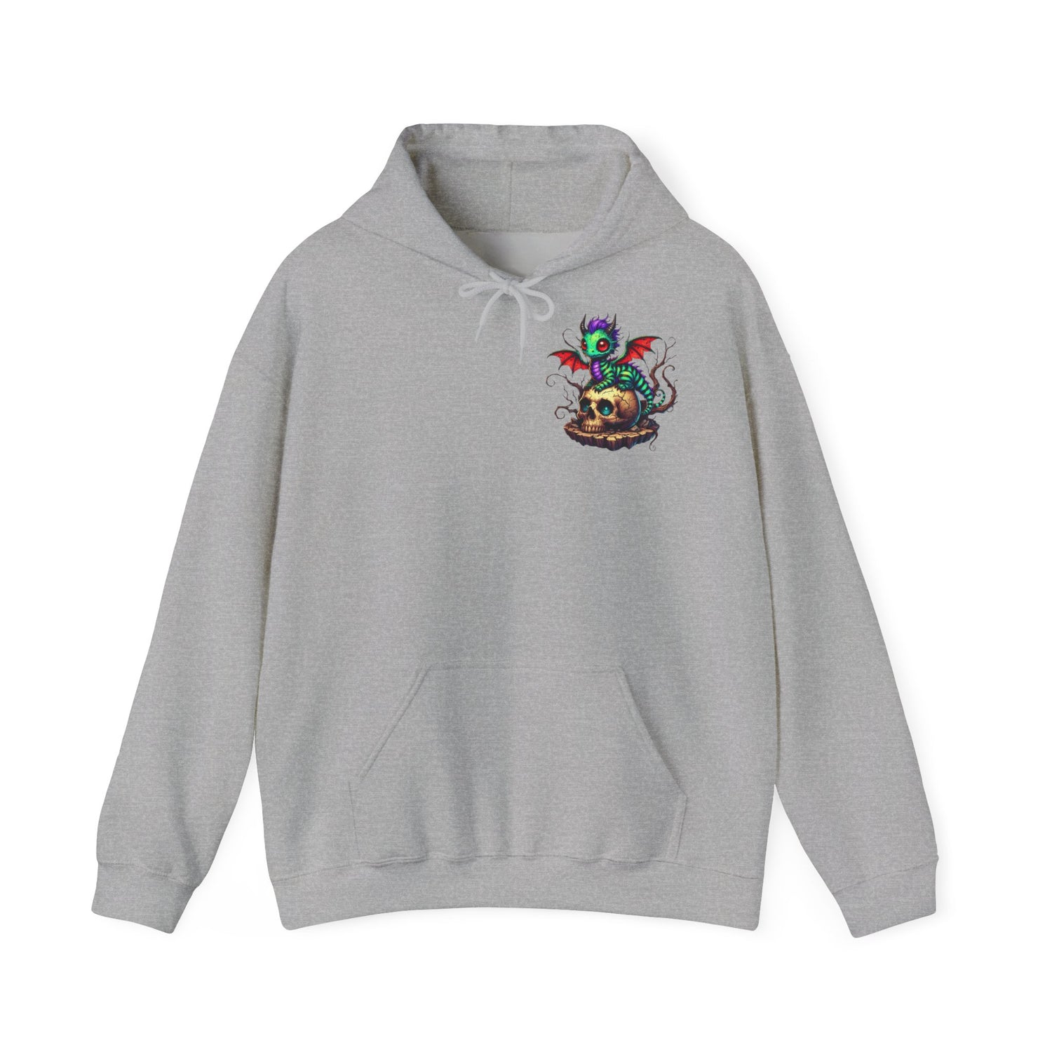 Drache mit Totenkopf Unisex Hoodie Sweatshirt