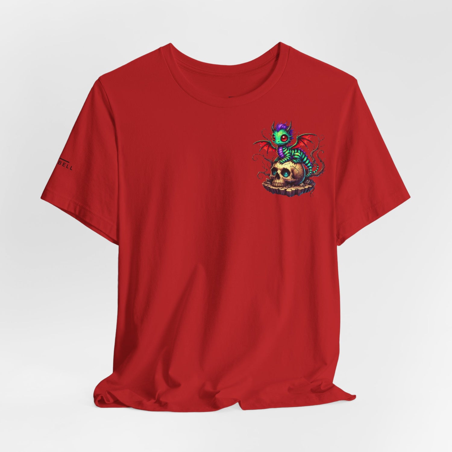 Drache auf Totenschädel Unisex Jersey TShirt