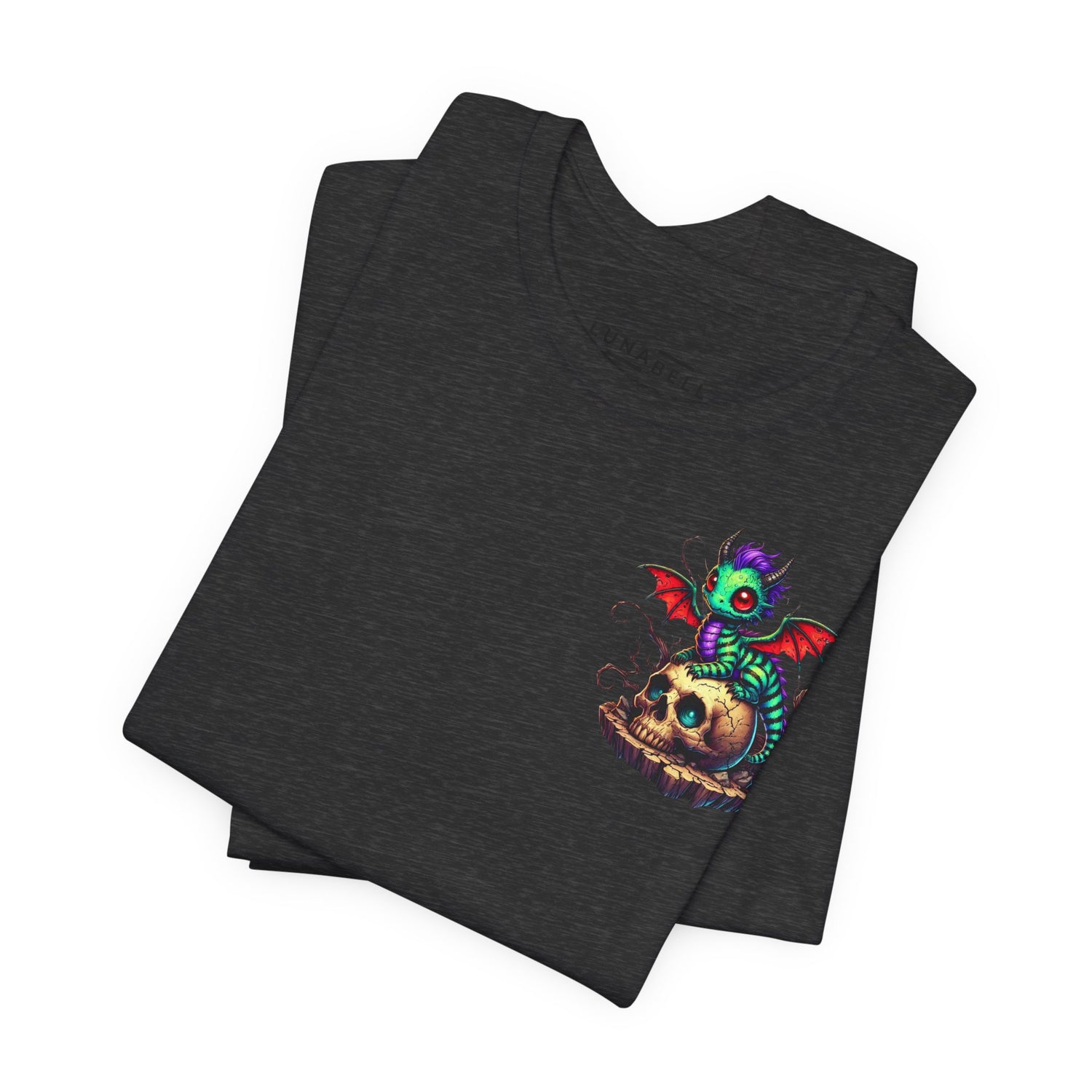 Drache auf Totenschädel Unisex Jersey TShirt