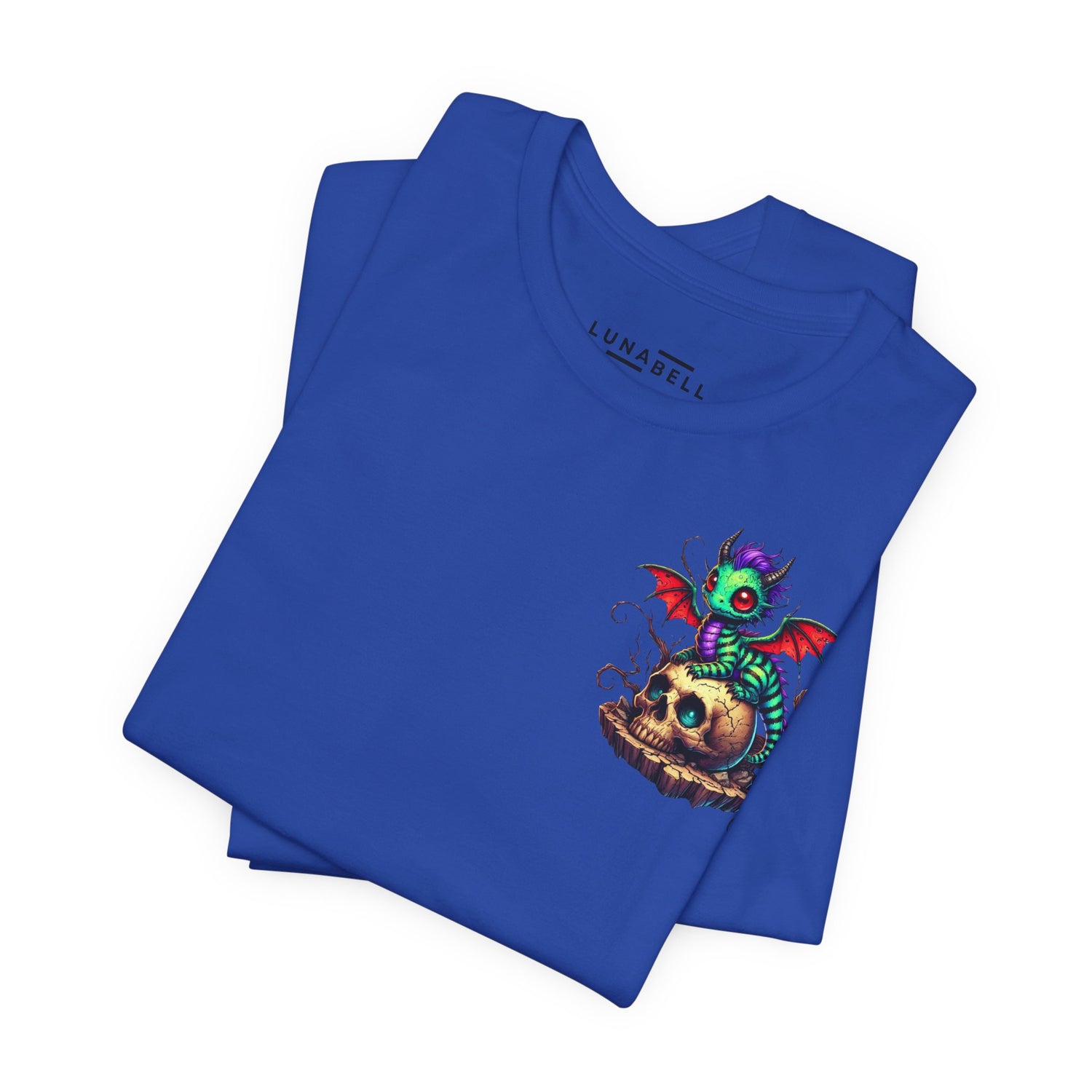 Drache auf Totenschädel Unisex Jersey TShirt