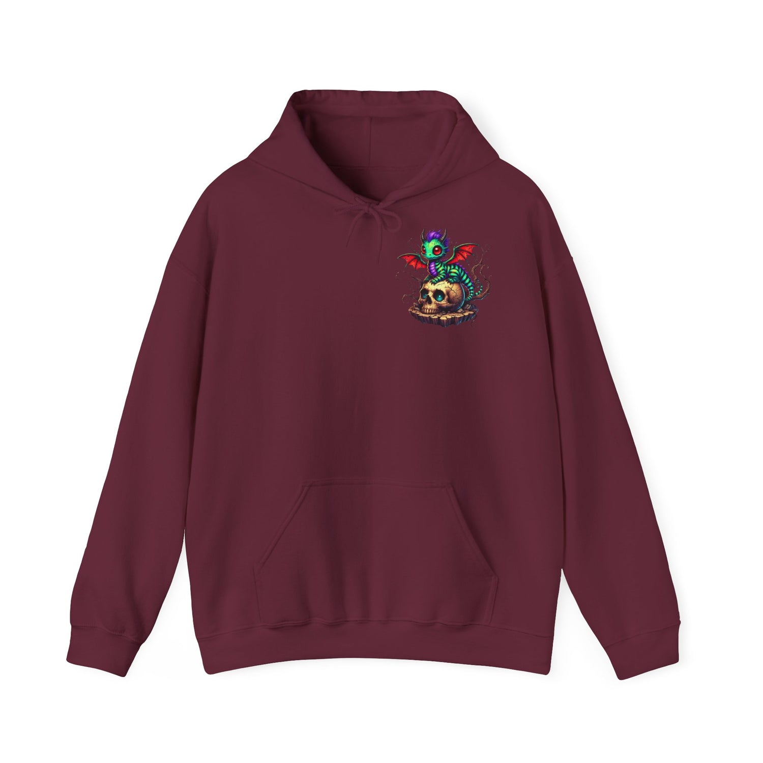 Drache mit Totenkopf Unisex Hoodie Sweatshirt