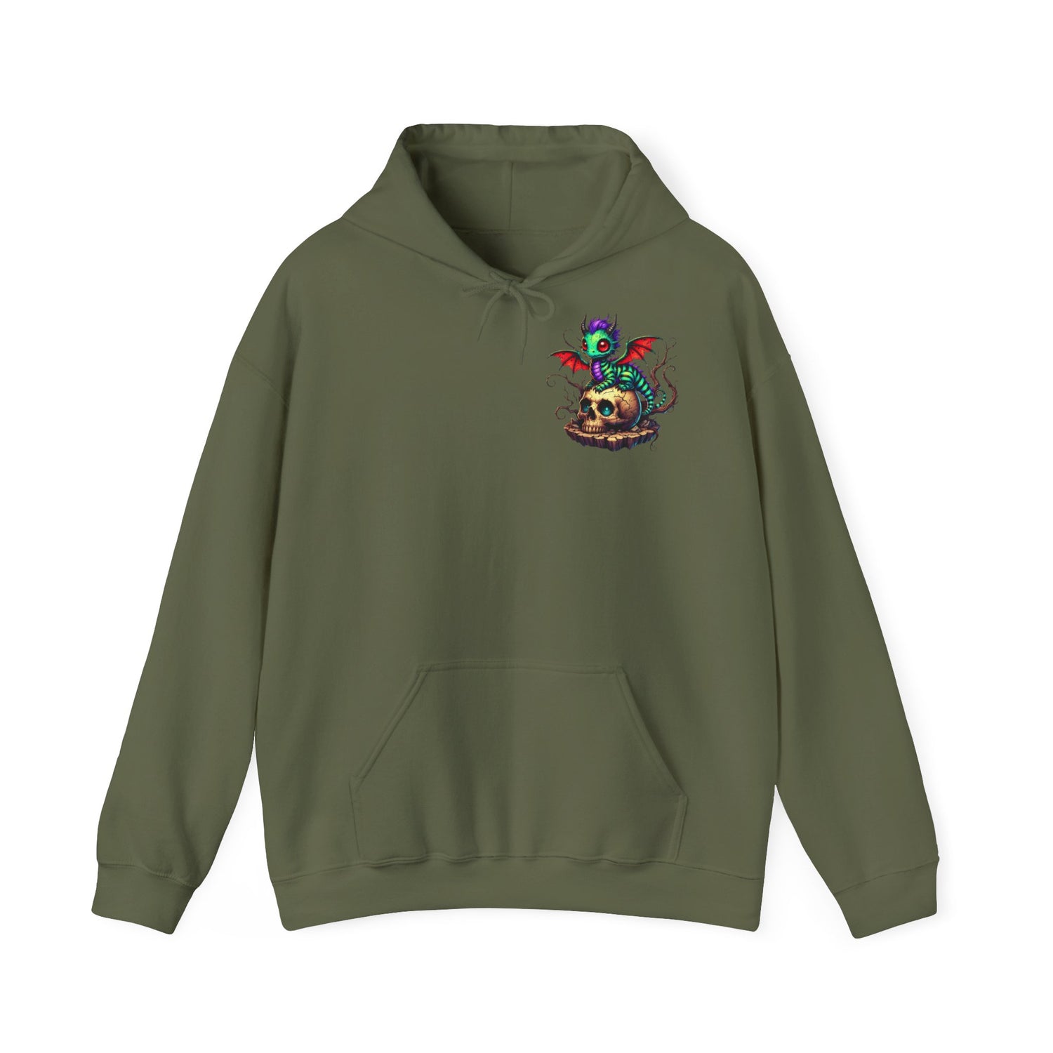 Drache mit Totenkopf Unisex Hoodie Sweatshirt