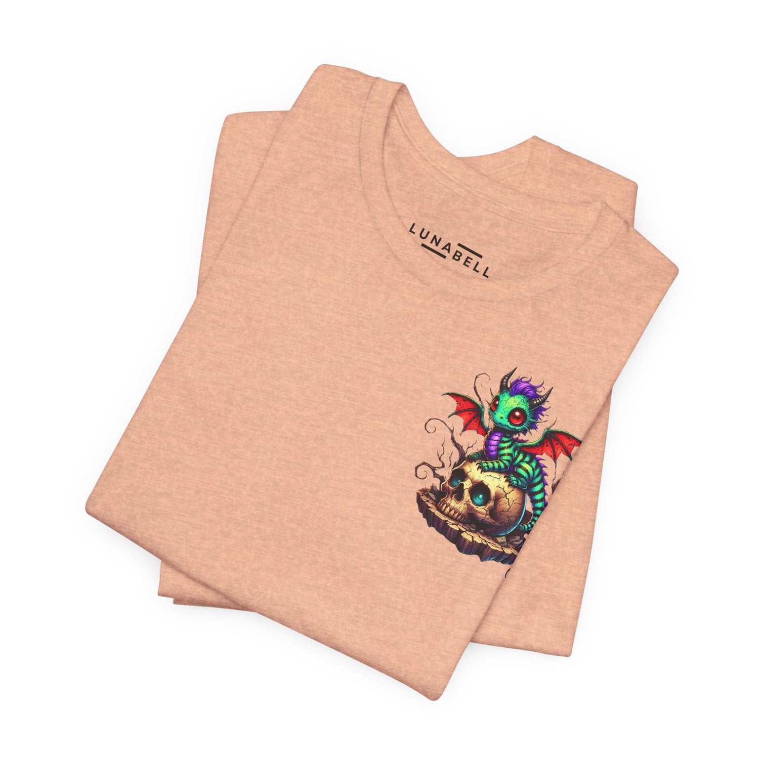 Drache auf Totenschädel Unisex Jersey TShirt