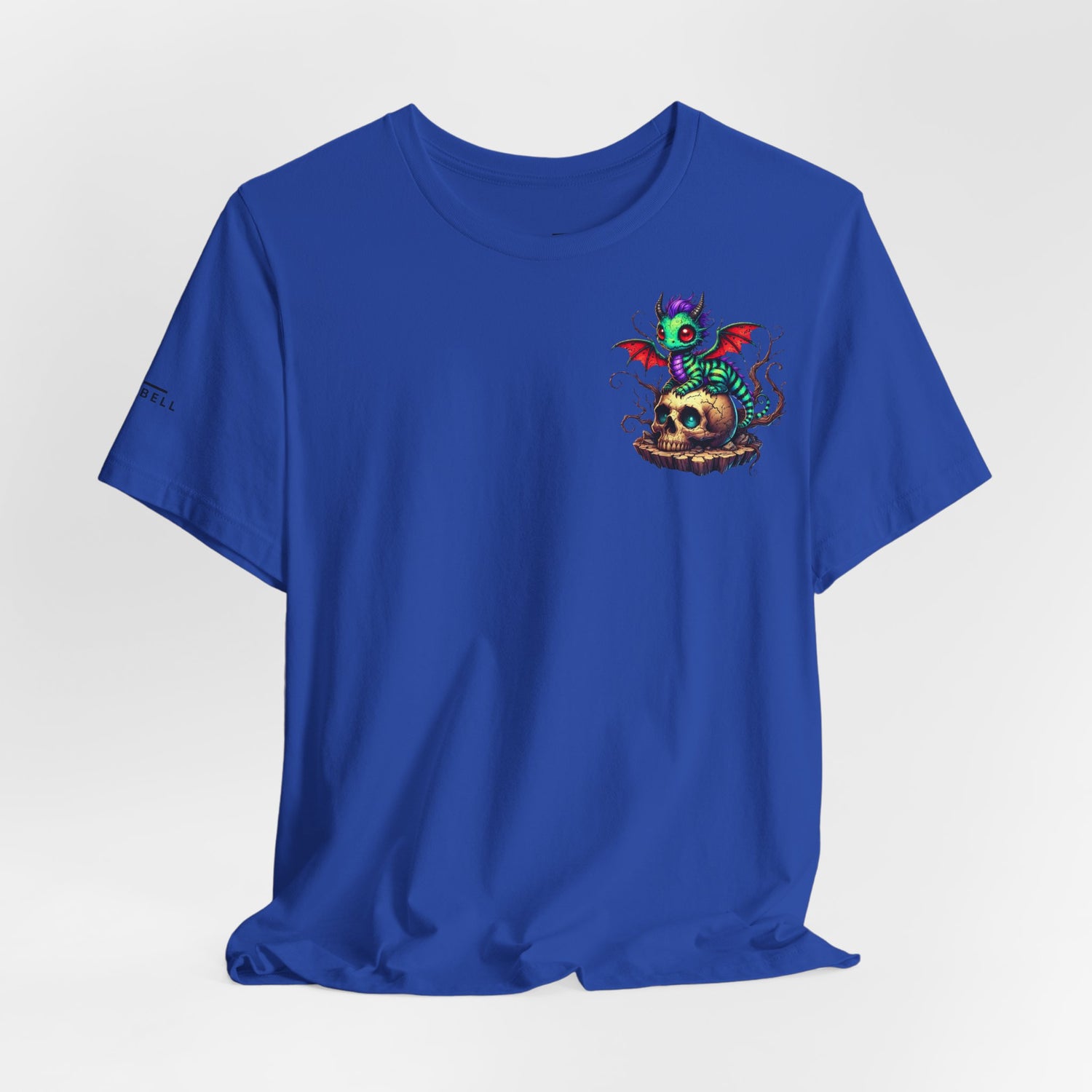 Drache auf Totenschädel Unisex Jersey TShirt