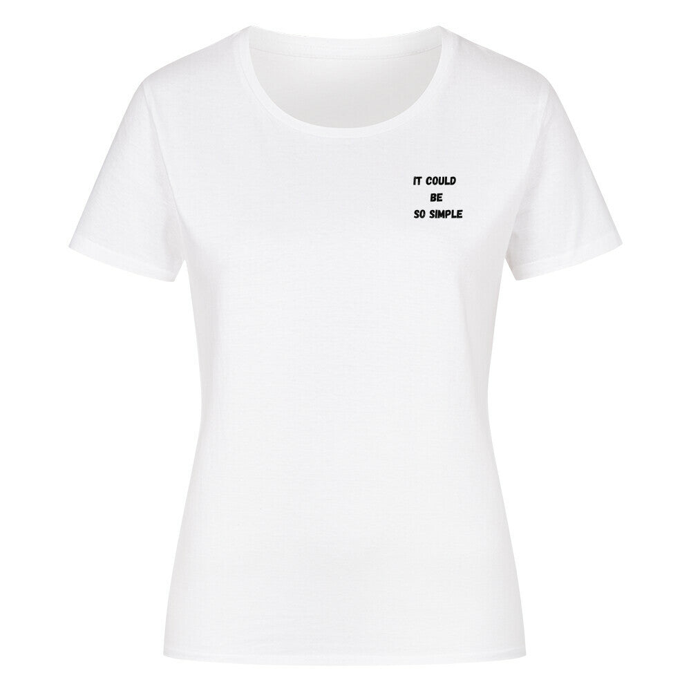 Klassisches Damen-T-Shirt aus Bio-Baumwolle mit Aufdruck 